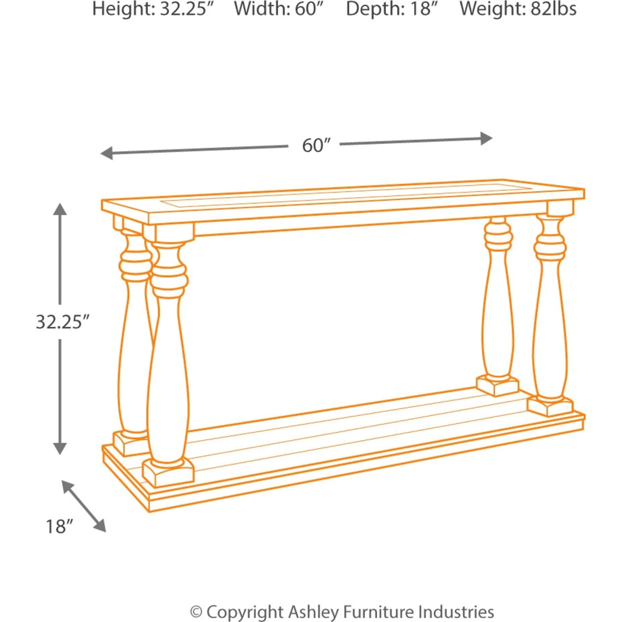 Mallacar Sofa Table - Image 4