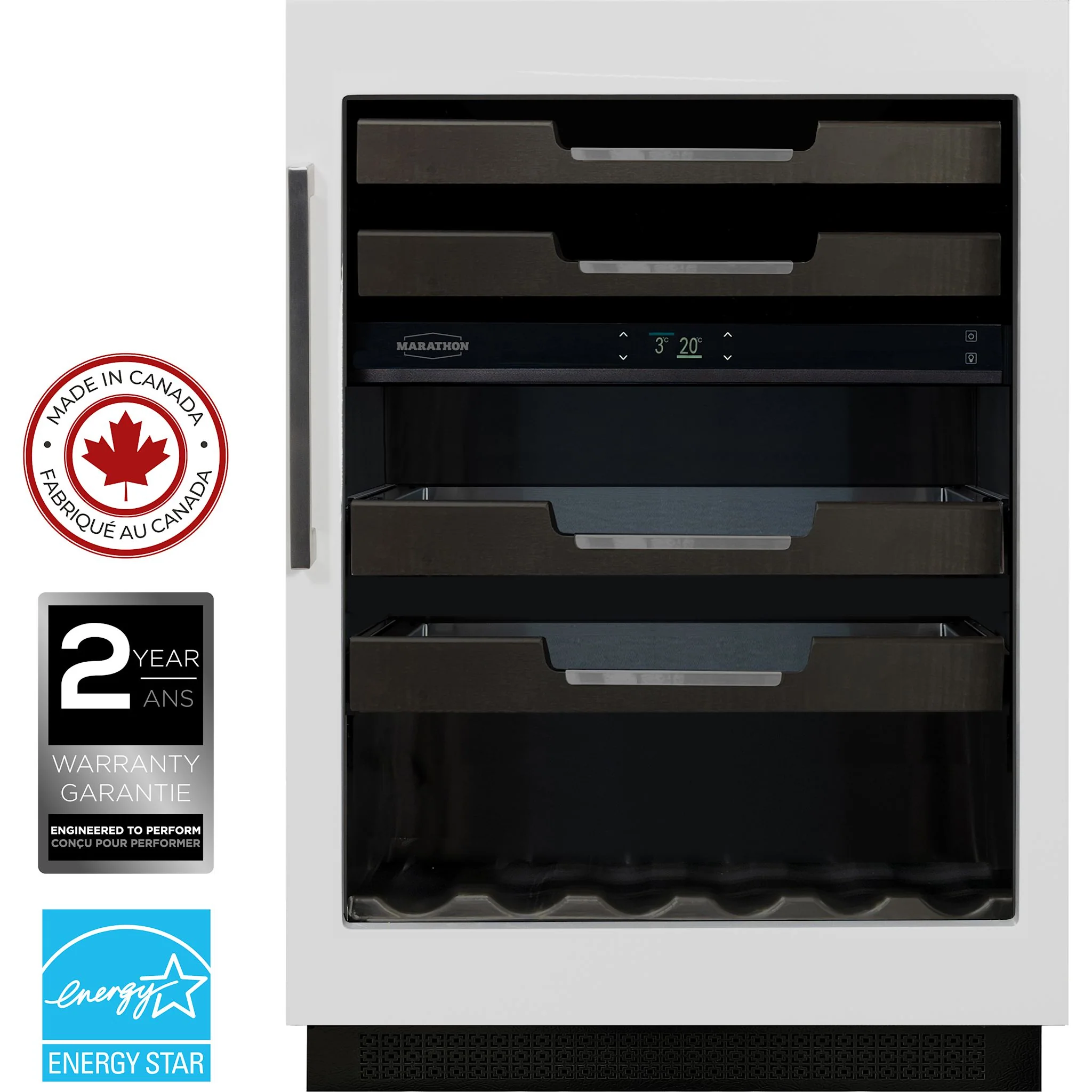 Marathon 24" Dual Zone Panel Ready Wine & Beverage Cooler - Panel Ready (M4-D250PANR) - Image 2