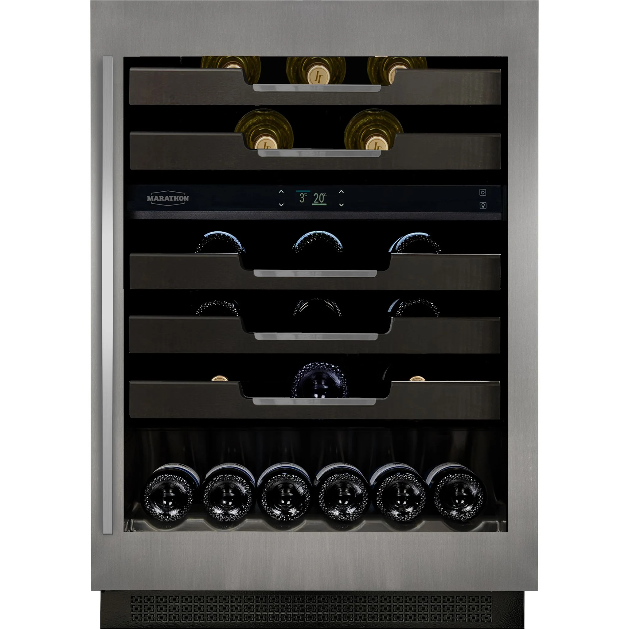Marathon 24" Dual Zone Stainless Steel Wine Cooler - Stainless Steel (M4-D200SS) - Image 2