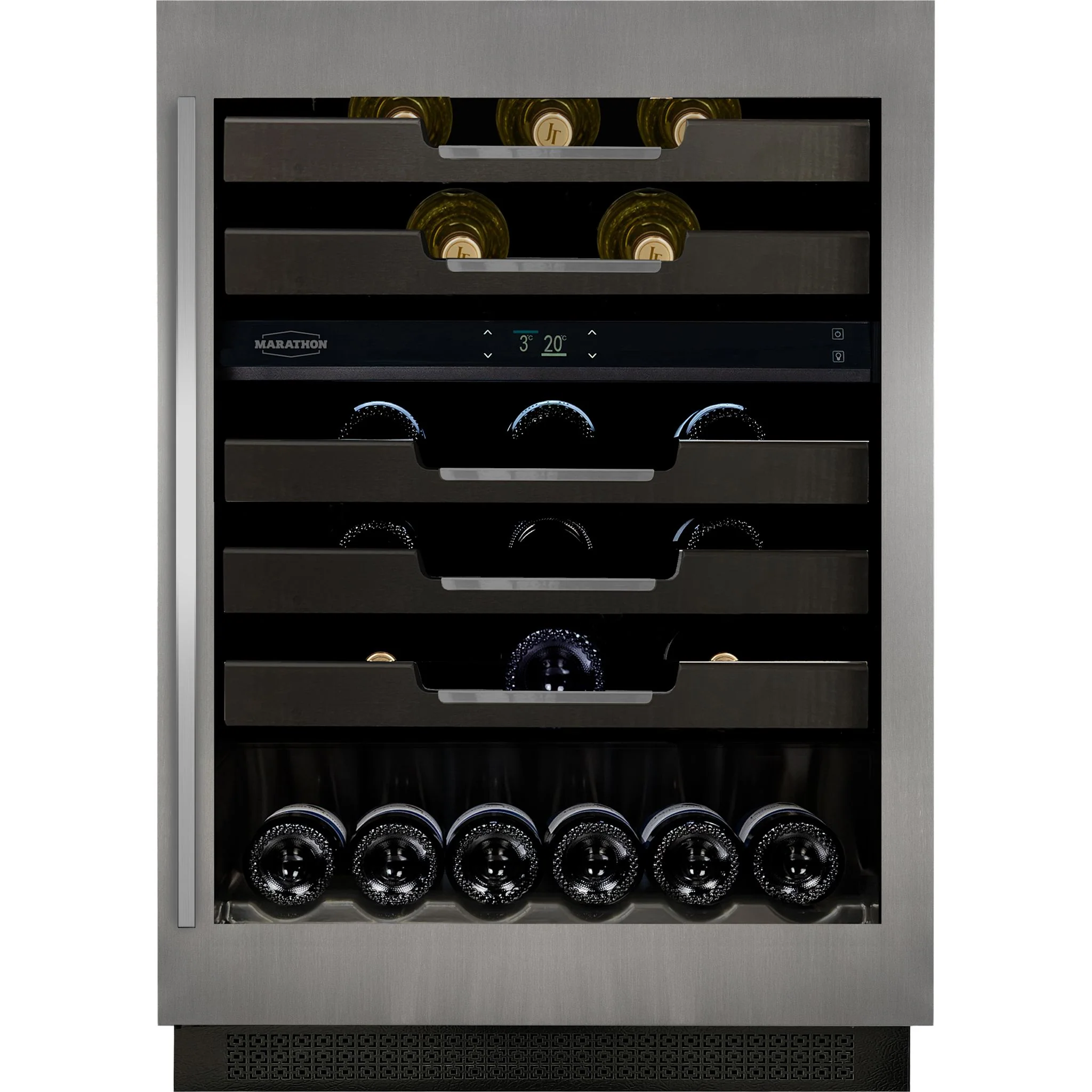 Marathon 24" Dual Zone Stainless Steel Wine Cooler - Stainless Steel (M4-D200SS) - Image 4
