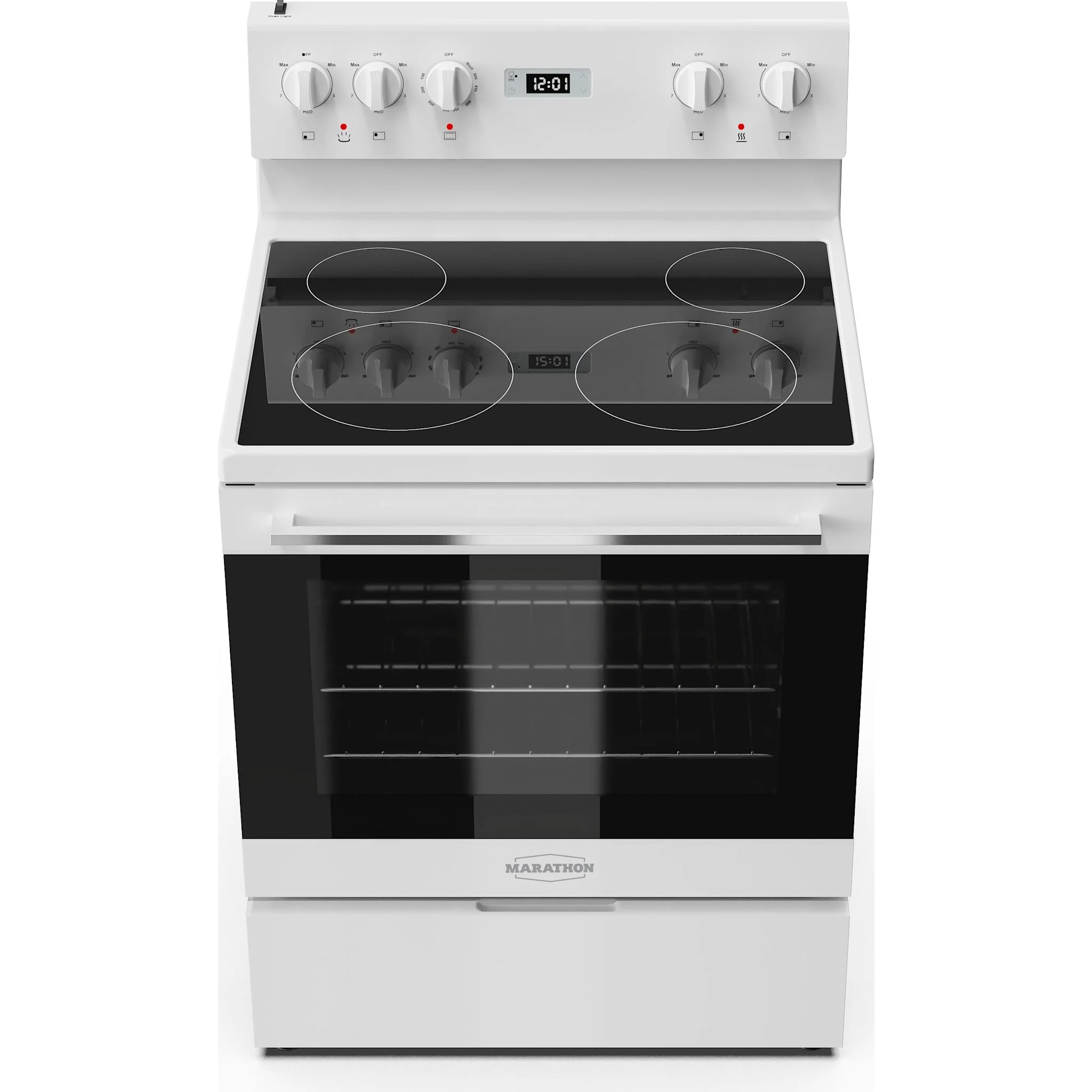 Marathon 30" White Glass Top Range - White (MER3070W) - Image 7