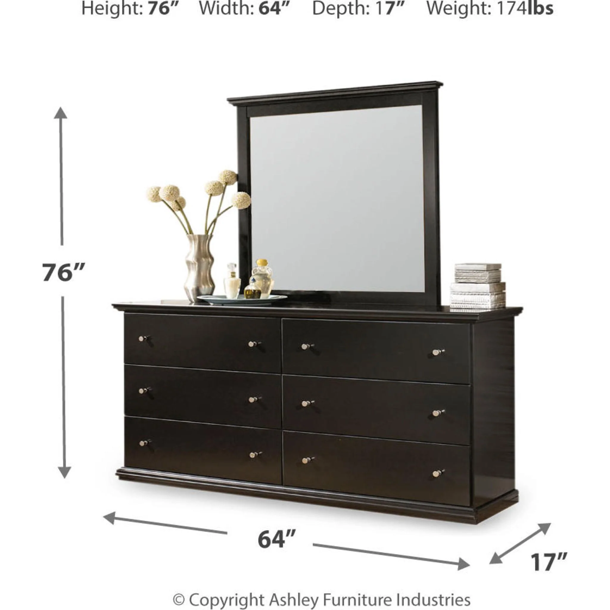 Maribel Dresser and Mirror - Image 4