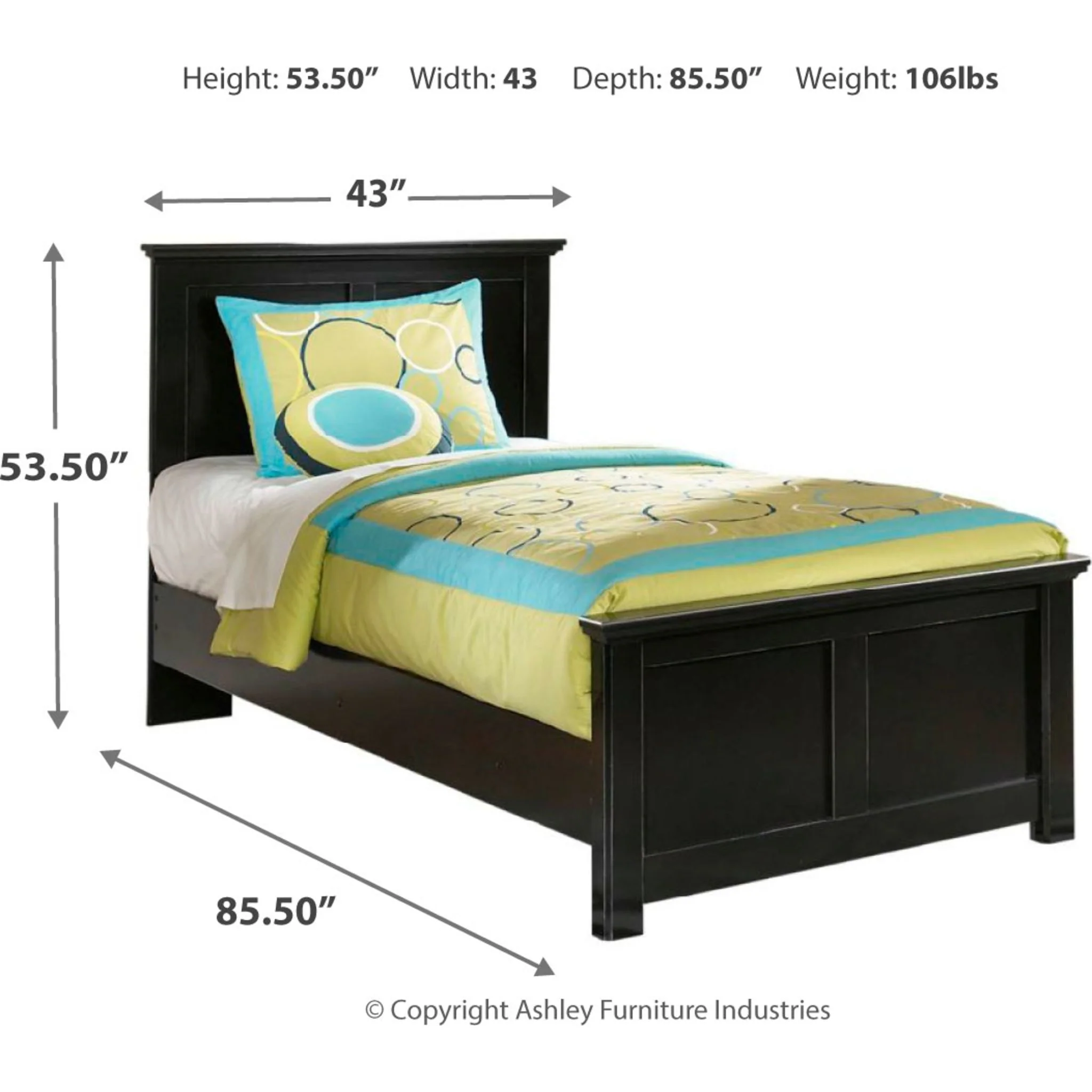 Maribel Twin Panel Bed - Image 4