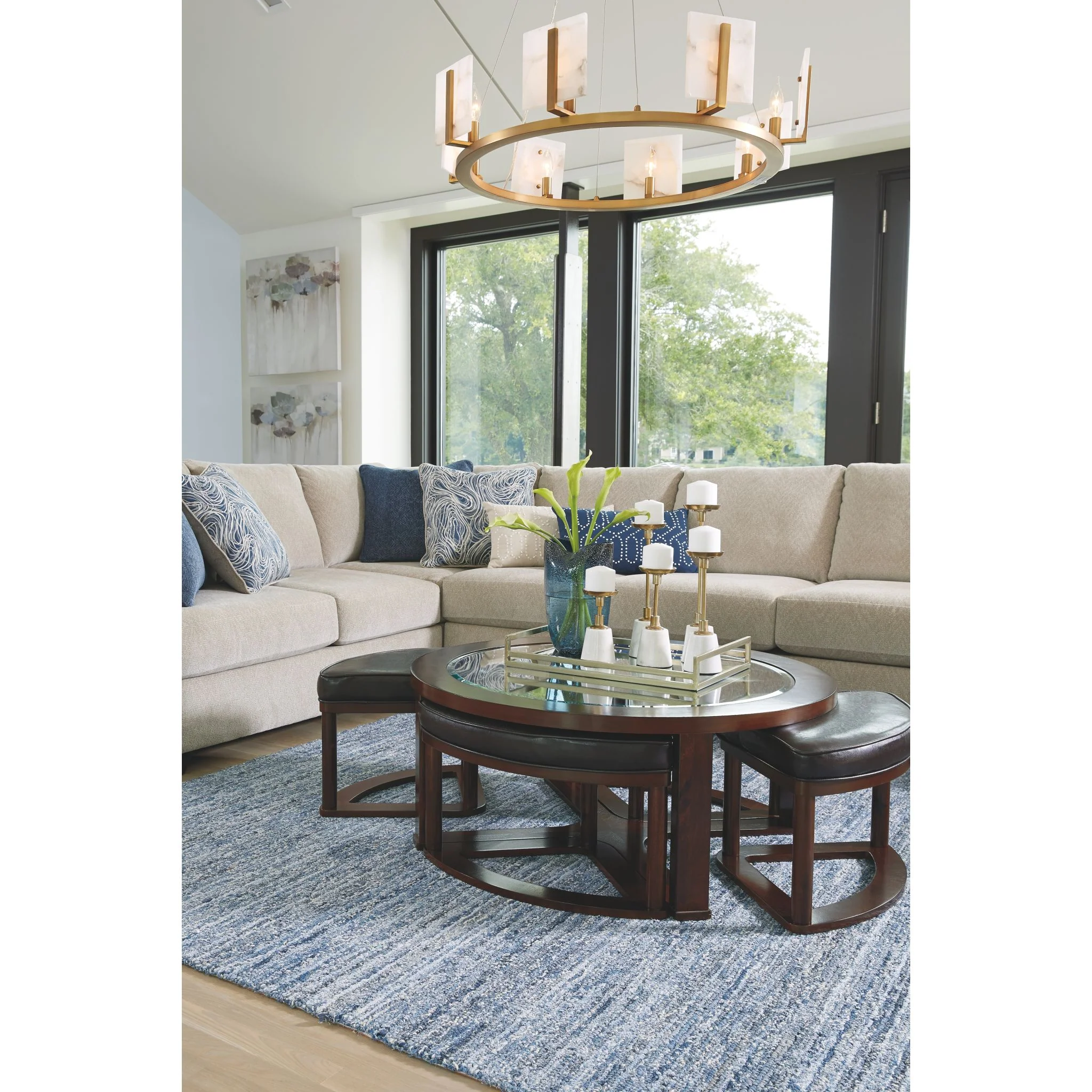 Marion Cocktail Table with 4 Stools - Image 4