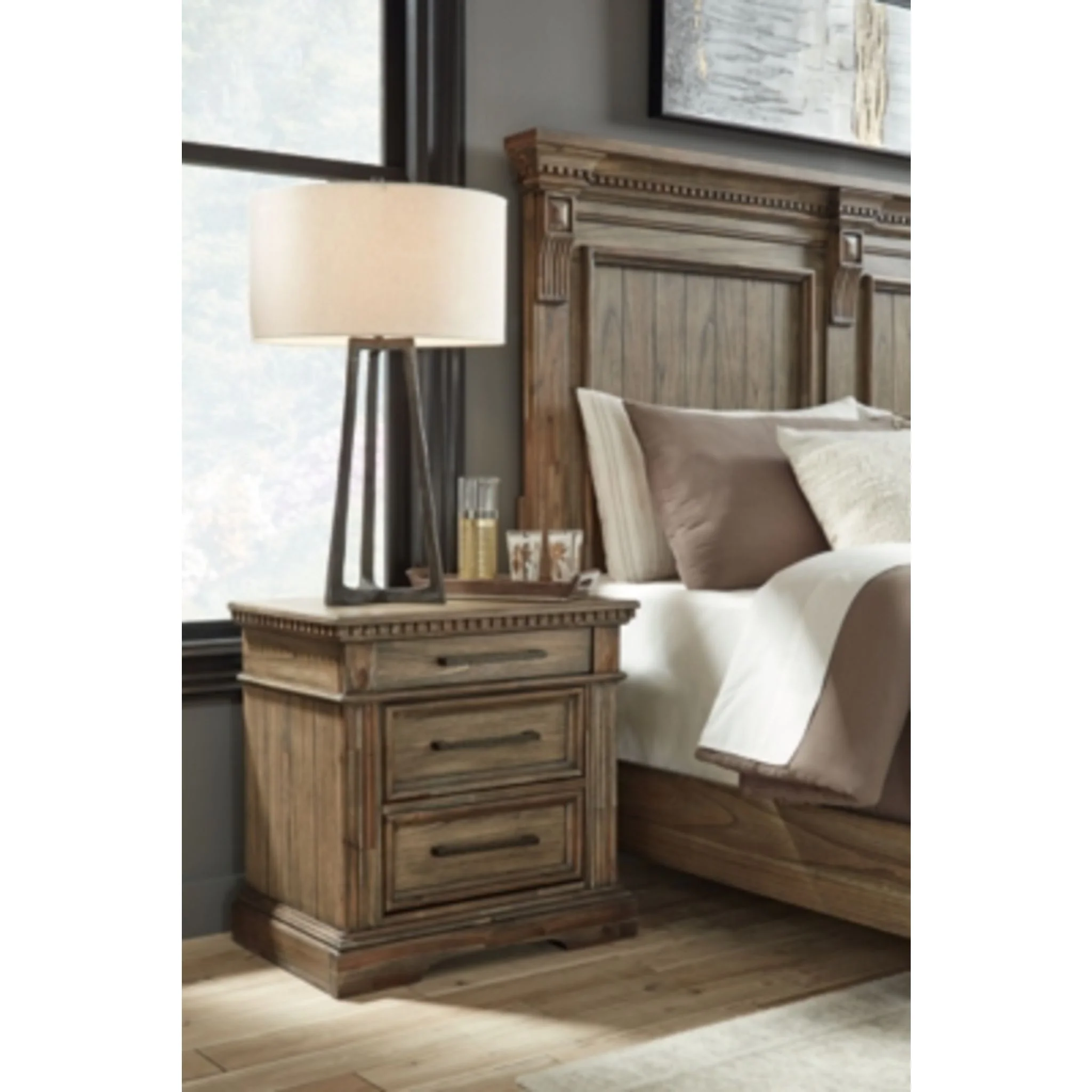 Markenburg Three Drawer Nightstand - Image 12