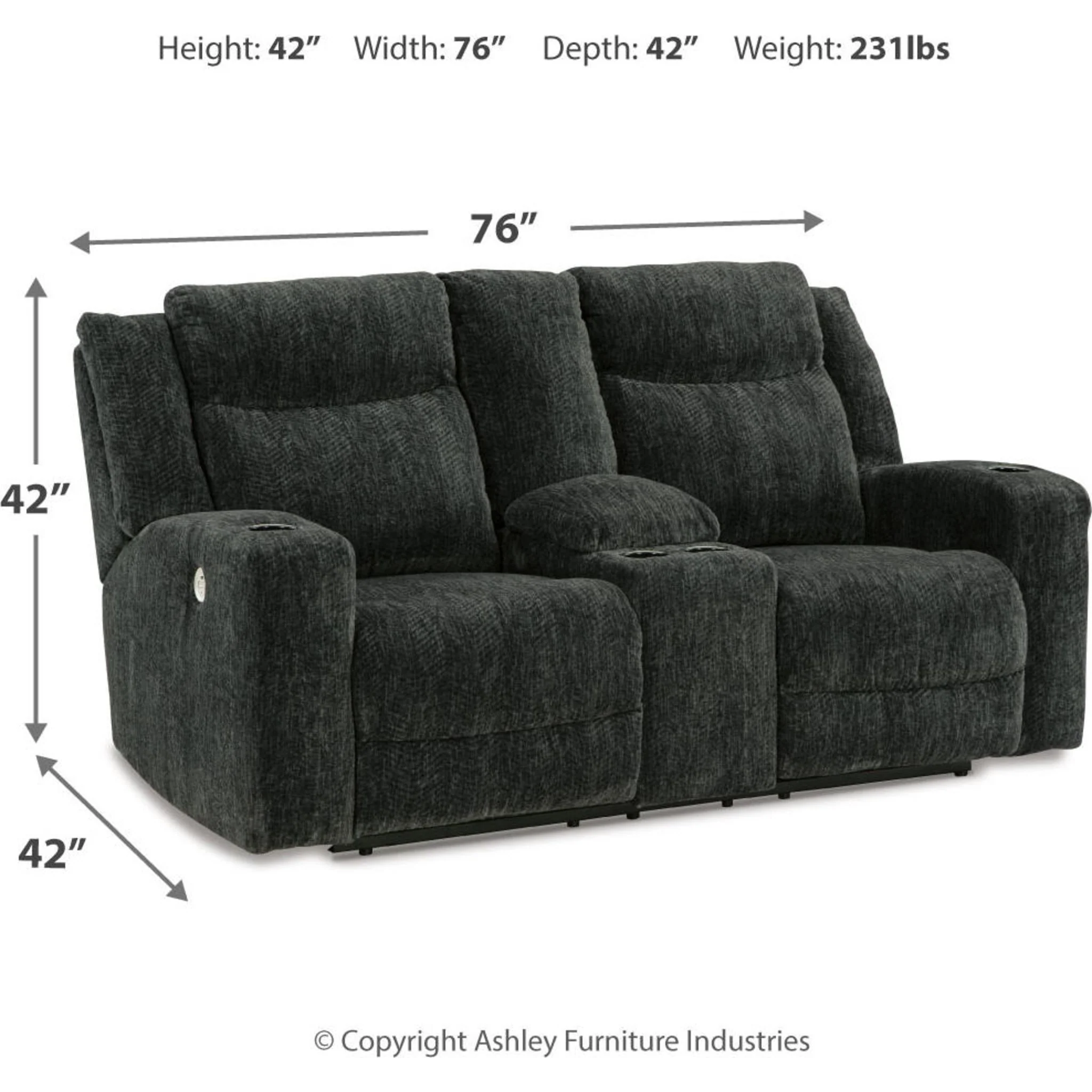 Martinglenn Power Reclining Loveseat with Console - Image 11