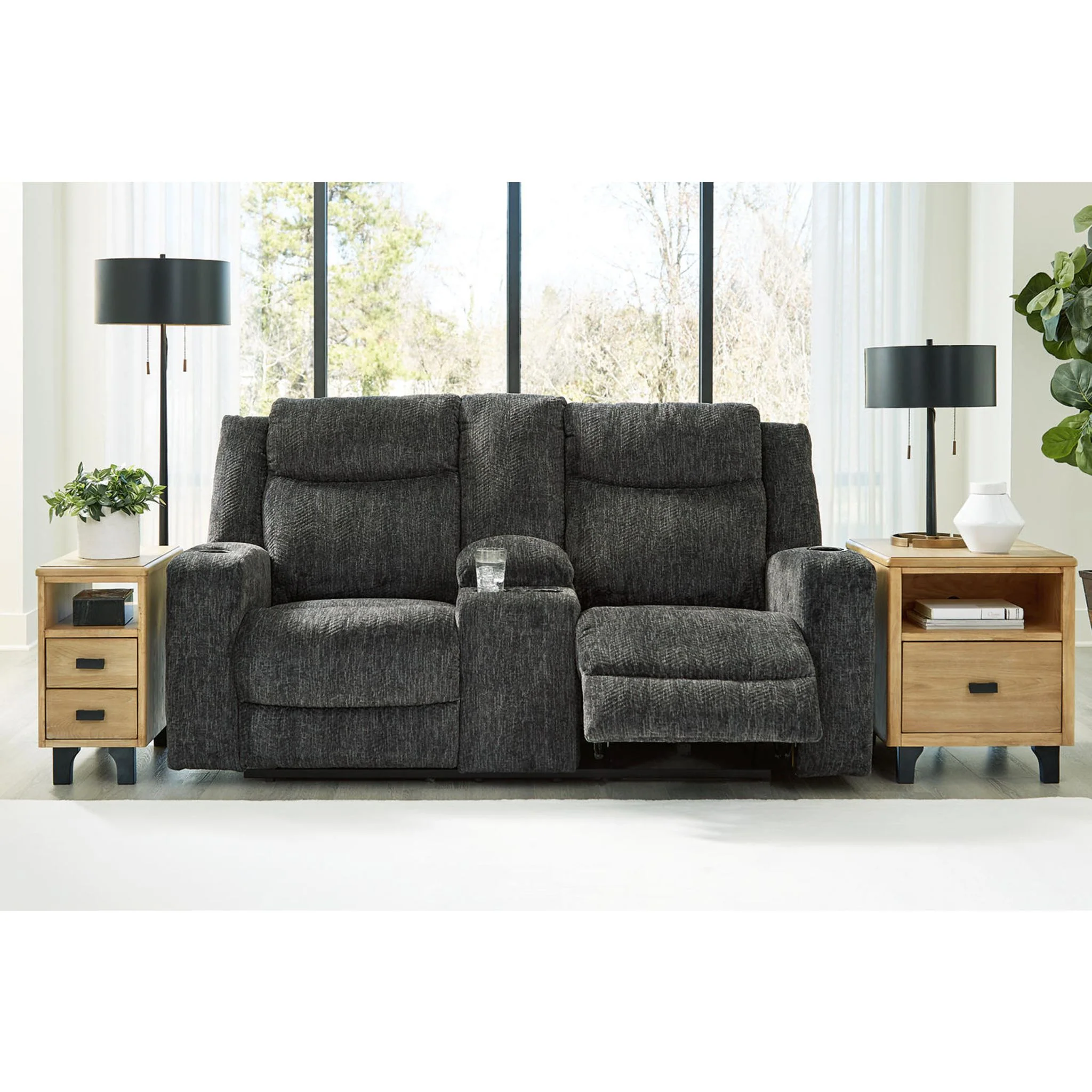 Martinglenn Power Reclining Loveseat with Console - Image 2
