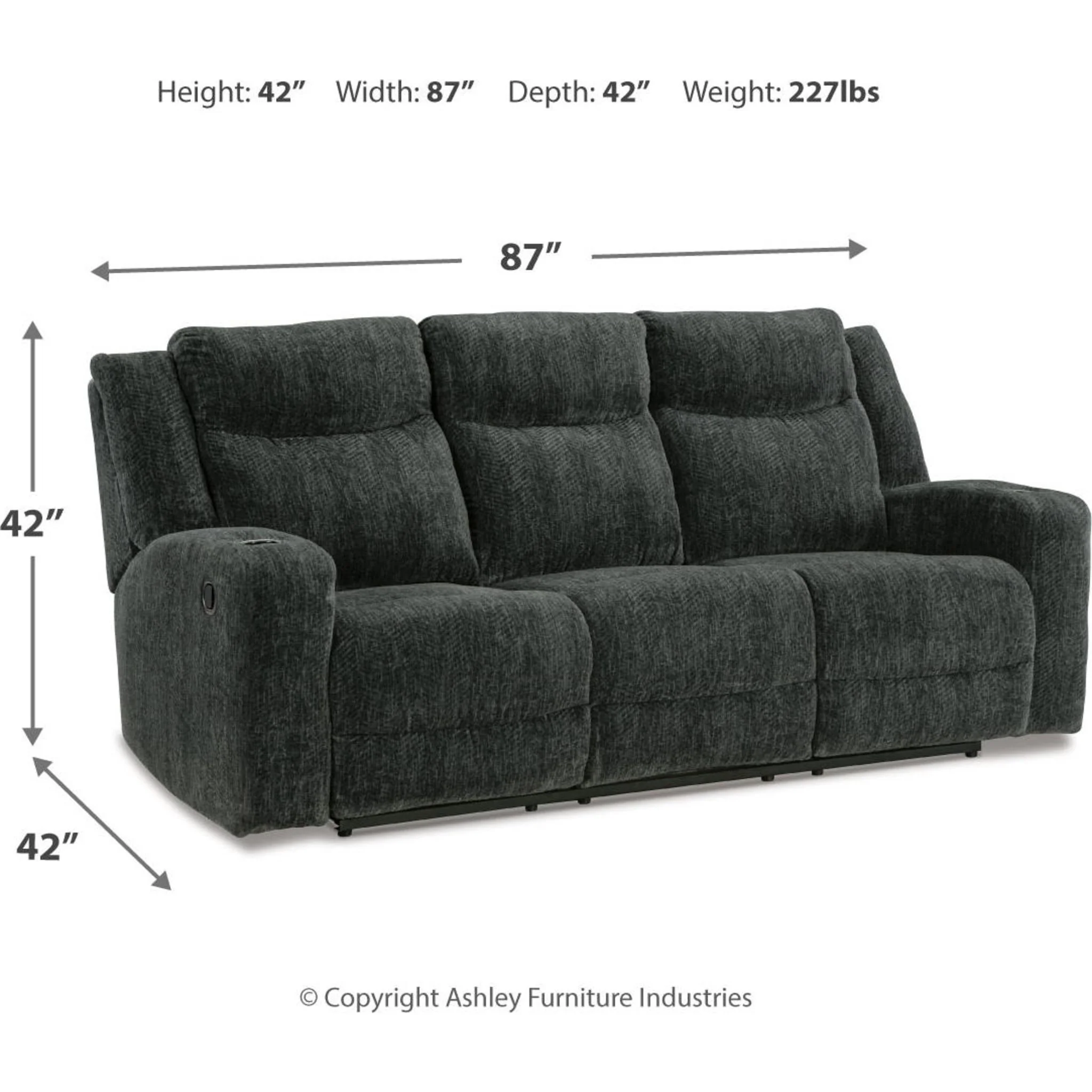 Martinglenn Reclining Sofa with Drop Down Table - Image 9