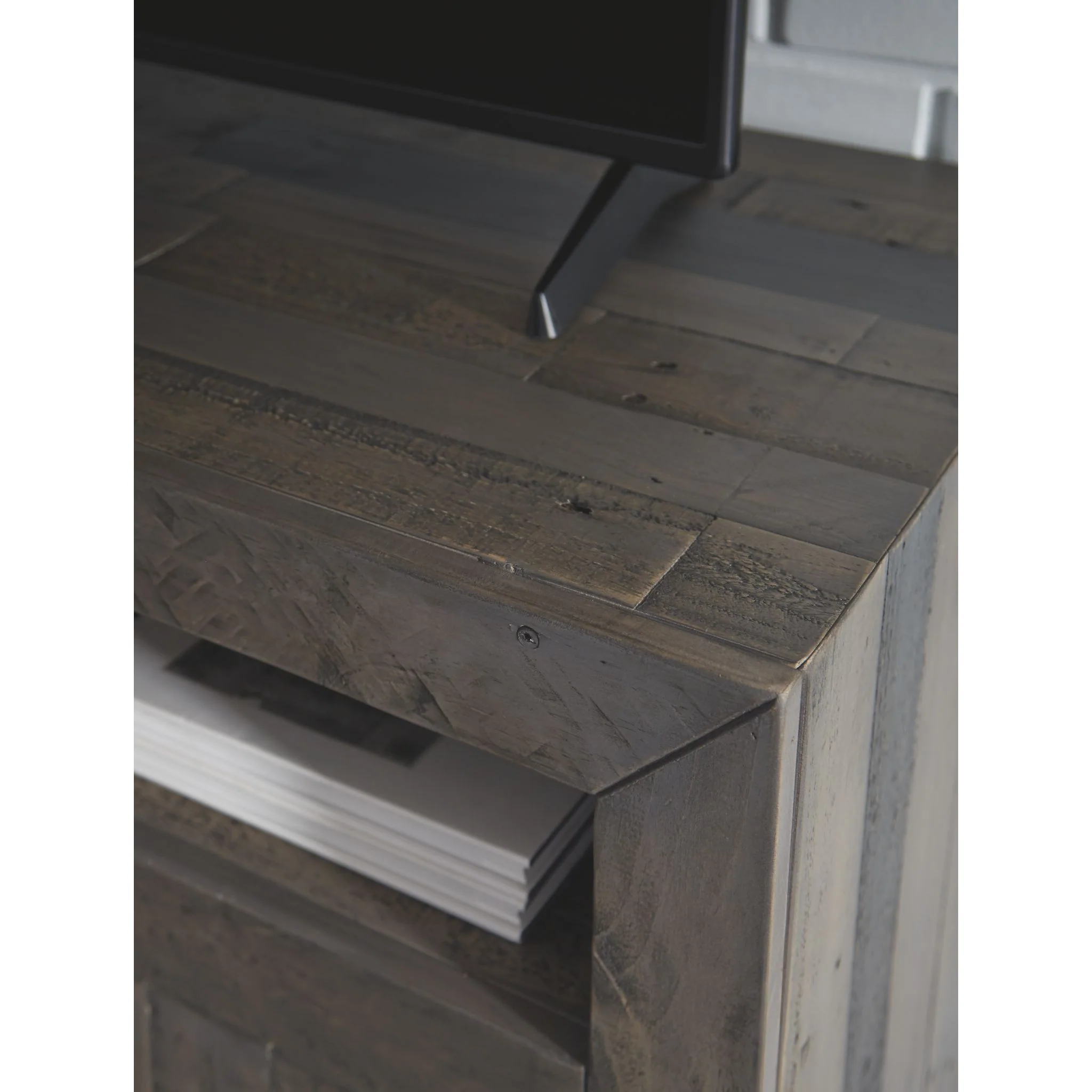Mayflyn TV Stand with Glass Stone Fireplace - Image 4