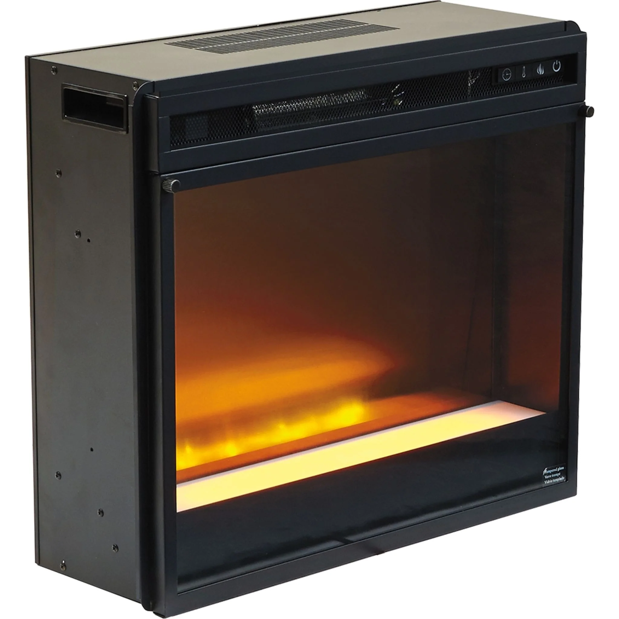 Mayflyn TV Stand with Glass Stone Fireplace - Image 7