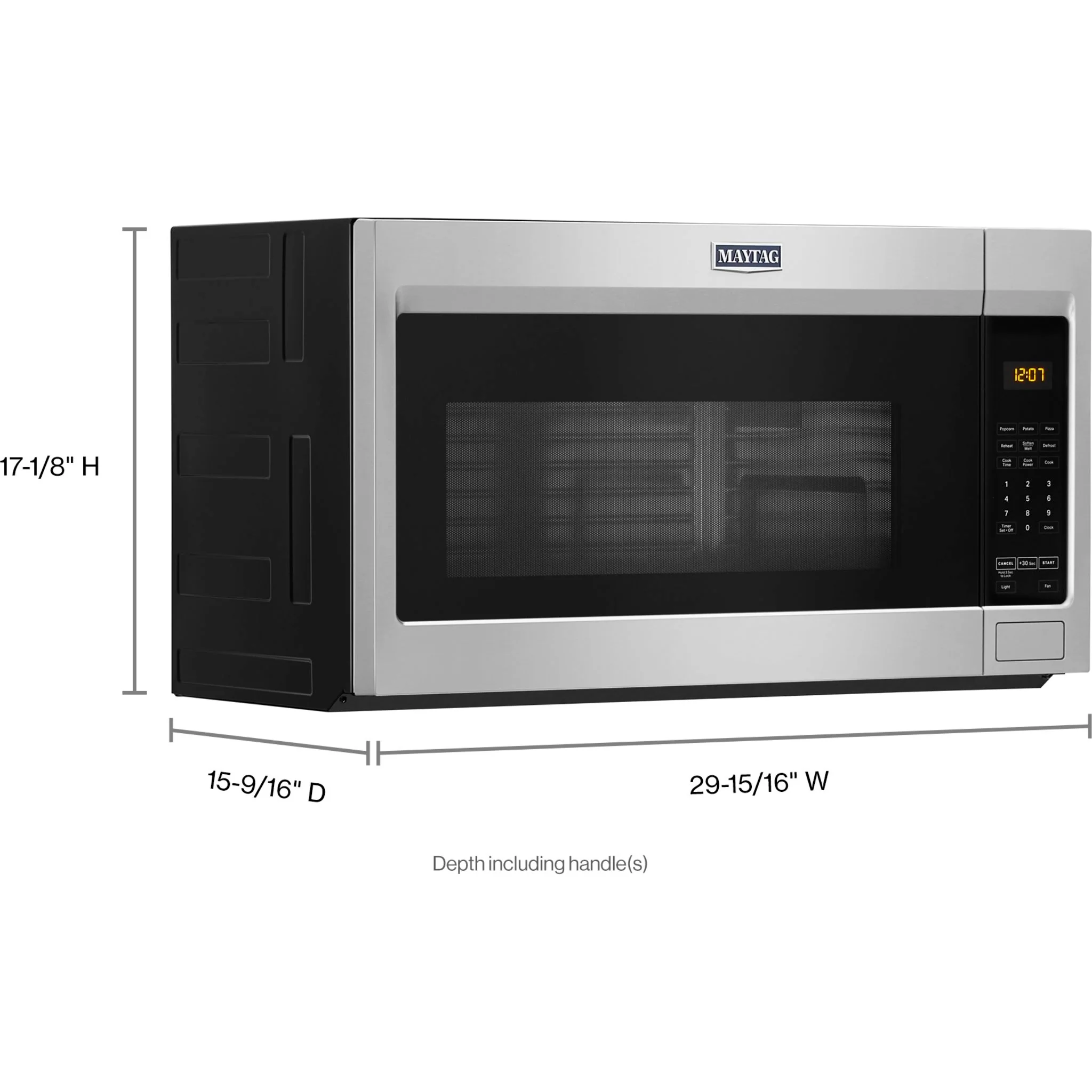 Maytag Over-the-Range Microwave with stainless steel cavity - 1.9 cu. ft. (YMMV1175JZ) - Image 5