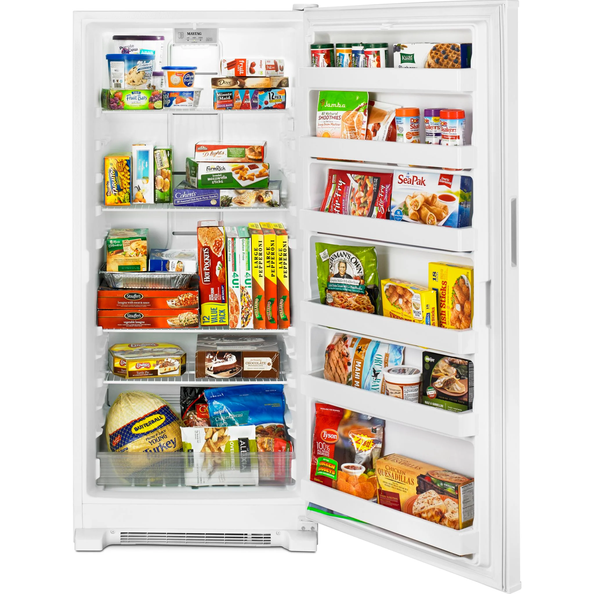 Maytag 18 cu. ft. Frost Free Upright Freezer with LED Lighting -White (MZF34X18FW) - Image 3
