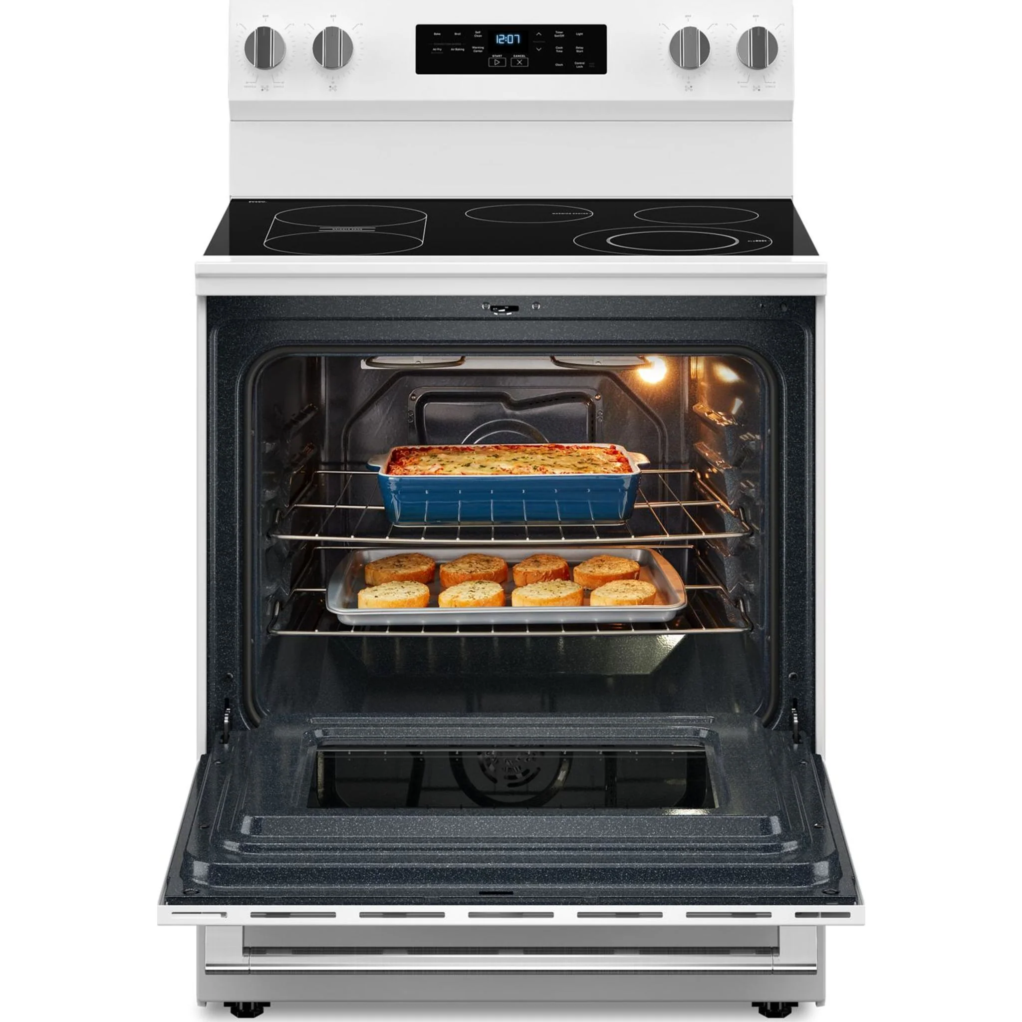 Maytag 30-Inch Convection Electric Range With No Preheat Air Fry and Air Baking - 5.3 Cu. Ft. -White (YMFES6030RW) - Image 4