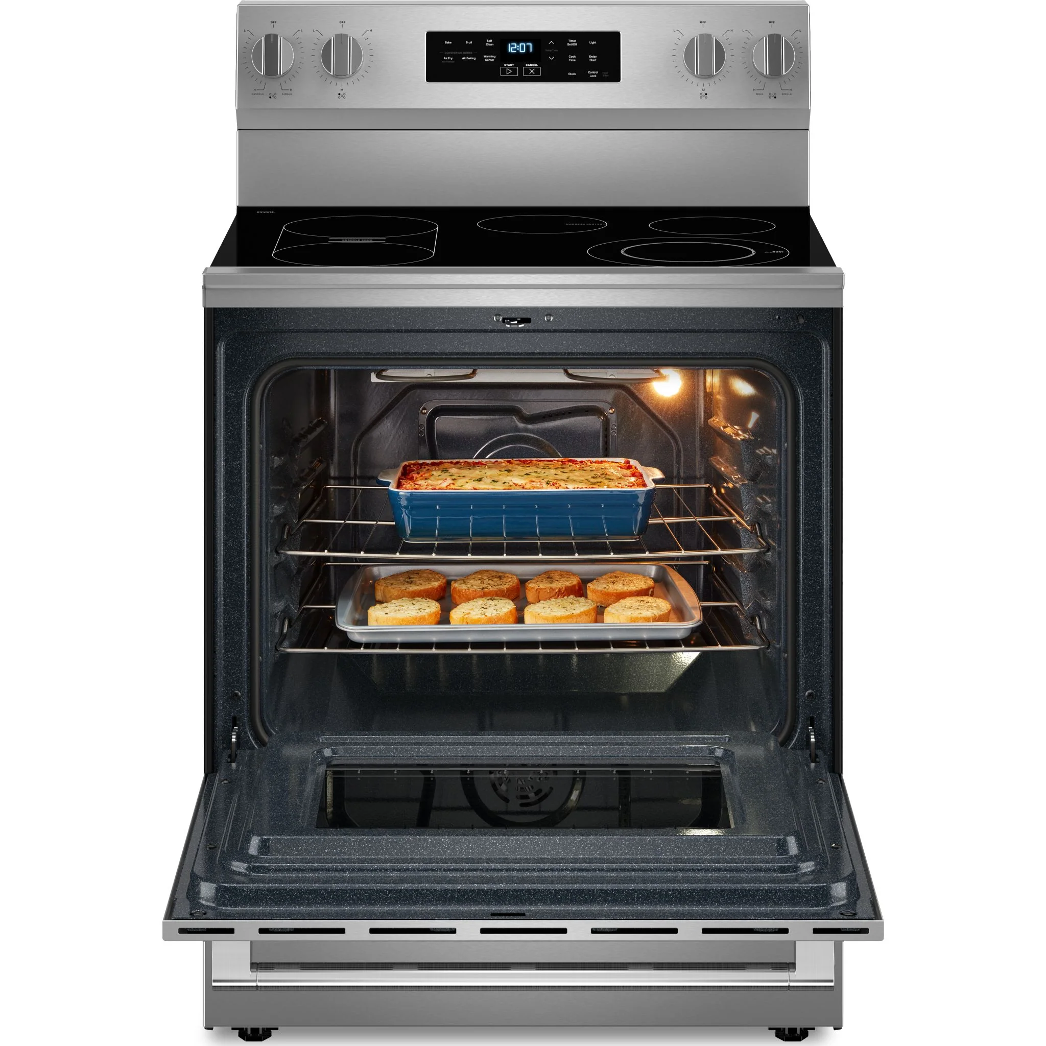 Maytag 30-Inch Convection Electric Range With No Preheat Air Fry and Air Baking - 5.3 Cu. Ft. -Fingerprint Resistant Stainless Steel (YMFES6030RZ) - Image 6