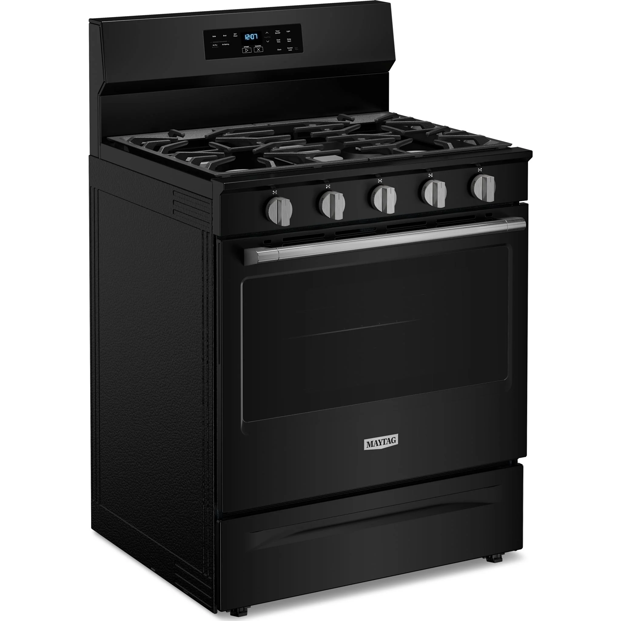 Maytag 30-Inch Convection Gas Range With No Preheat Air Fry and Air Baking - 5.0 Cu. Ft. -Black (MFGS6030RB) - Image 2