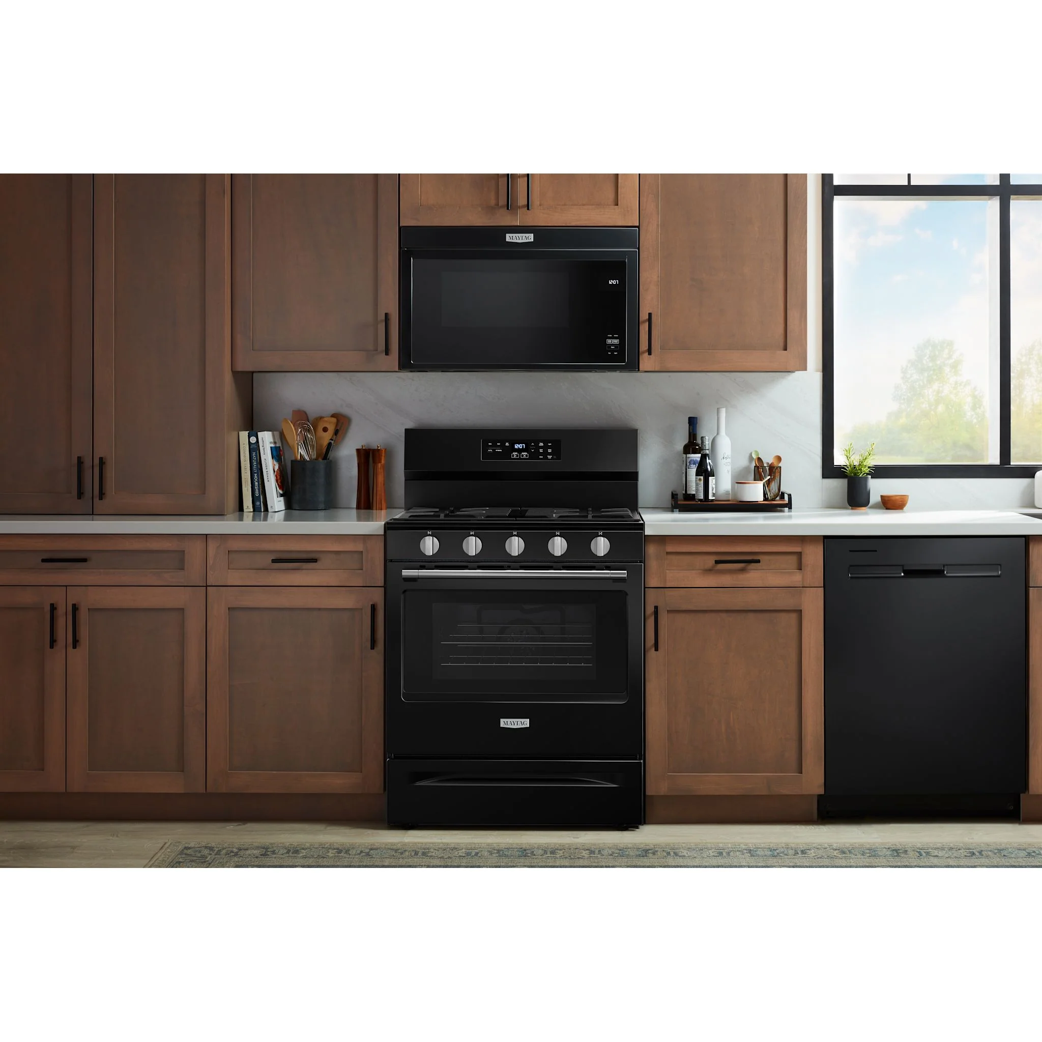 Maytag 30-Inch Convection Gas Range With No Preheat Air Fry and Air Baking - 5.0 Cu. Ft. -Black (MFGS6030RB) - Image 8