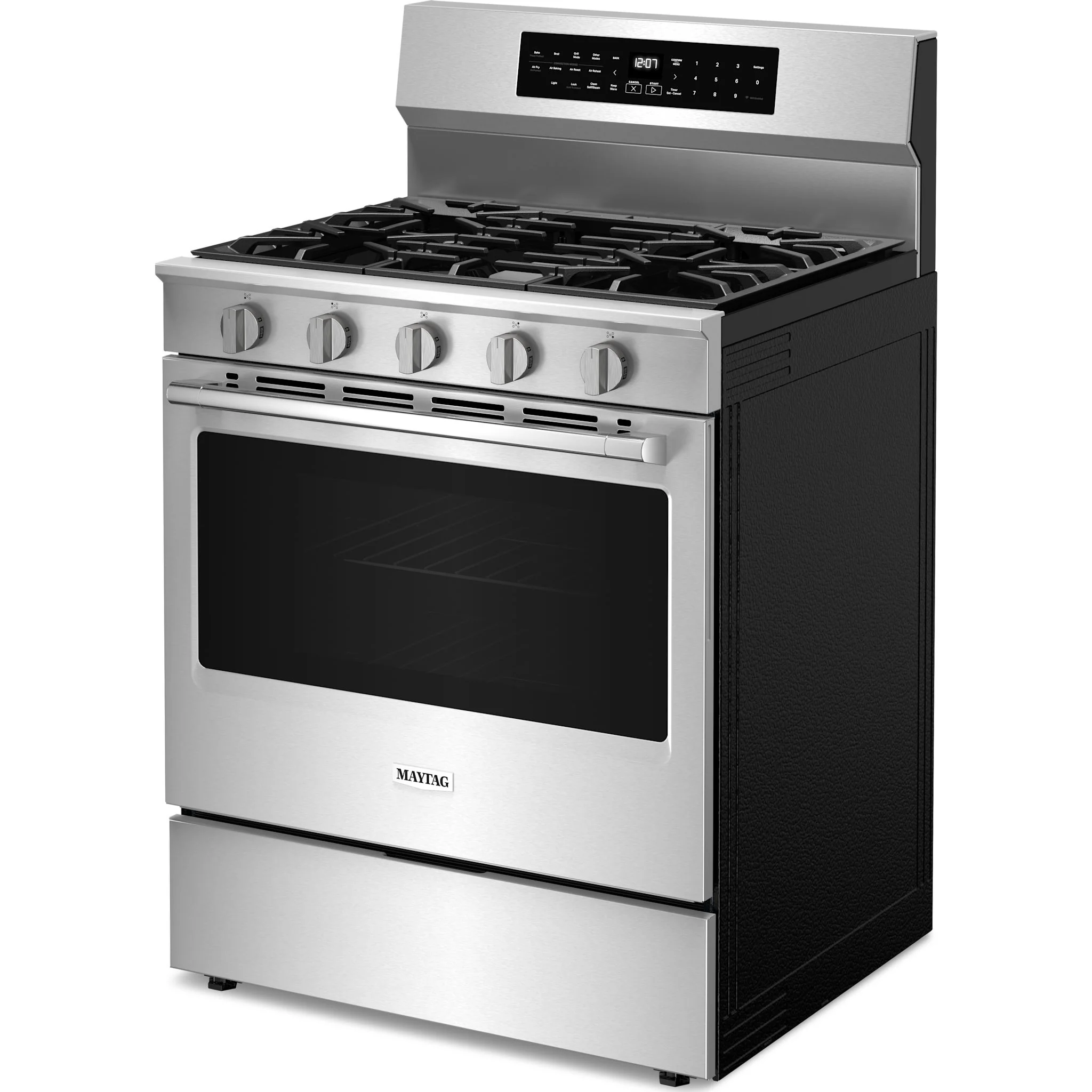 Maytag 30-Inch Convection Gas Range With No Preheat Air Fry and Air Baking - 5.0 Cu. Ft. -Fingerprint Resistant Stainless Steel (MFGS6030RZ) - Image 2