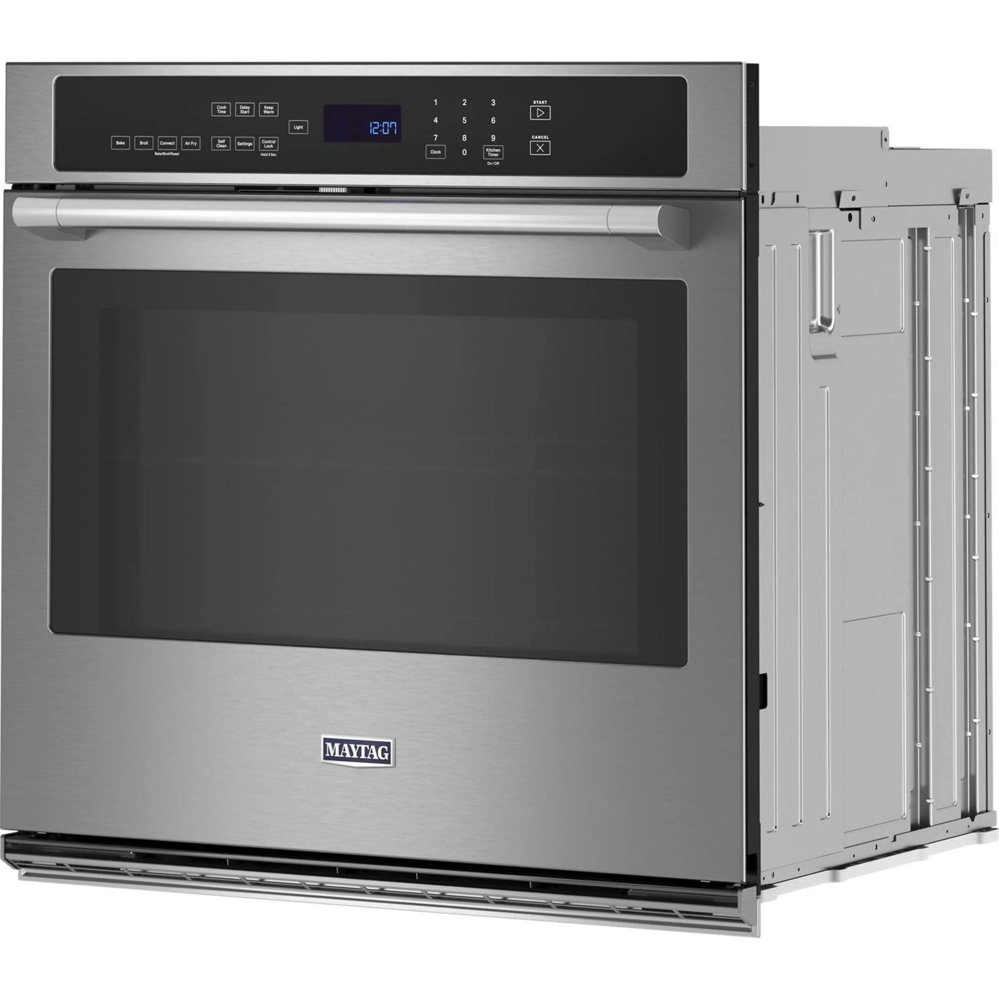 Maytag 30-inch Single Wall Oven with Air Fry and Basket - 5.0 cu. ft. -Fingerprint Resistant Stainless Steel (MOES6030LZ) - Image 2