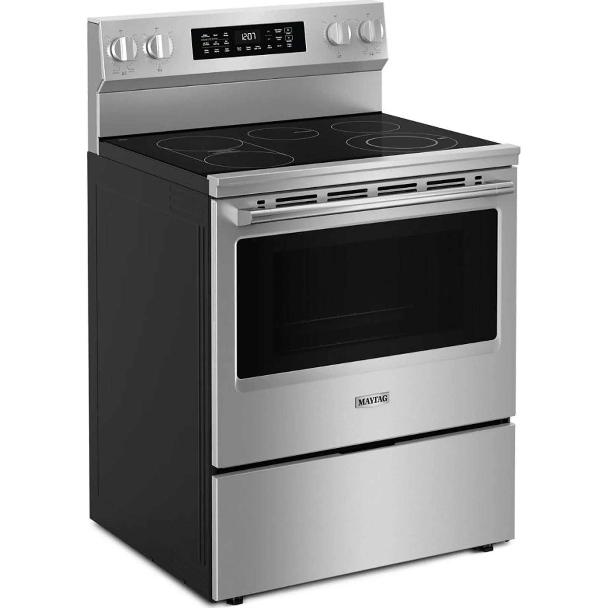Maytag 30-Inch Wide Freestanding Electric Range with Grill Mode and No Preheat Air Fry - 5.3 Cu. Ft. -Fingerprint Resistant Stainless Steel (YMFES7030SZ) - Image 11