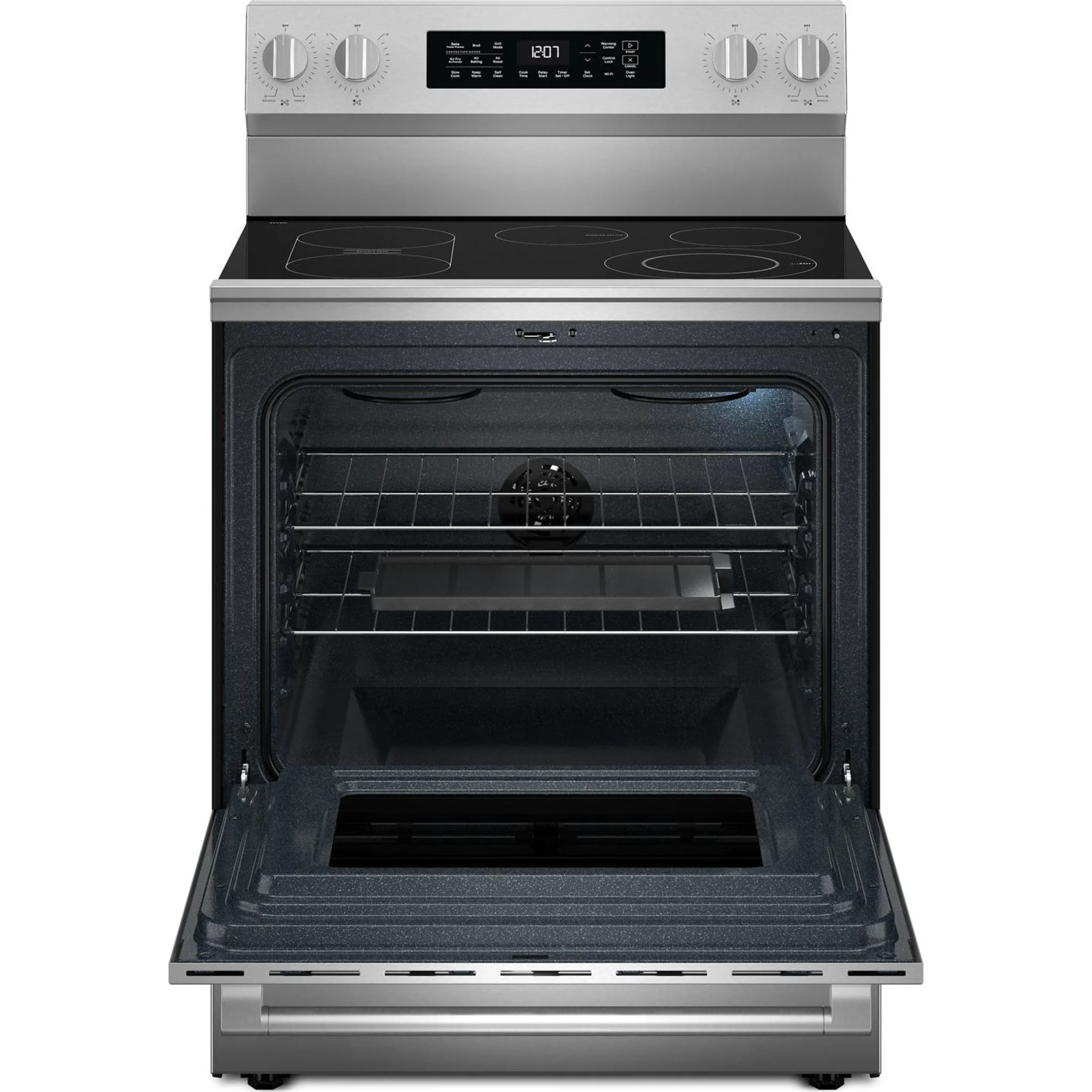 Maytag 30-Inch Wide Freestanding Electric Range with Grill Mode and No Preheat Air Fry - 5.3 Cu. Ft. -Fingerprint Resistant Stainless Steel (YMFES7030SZ) - Image 7