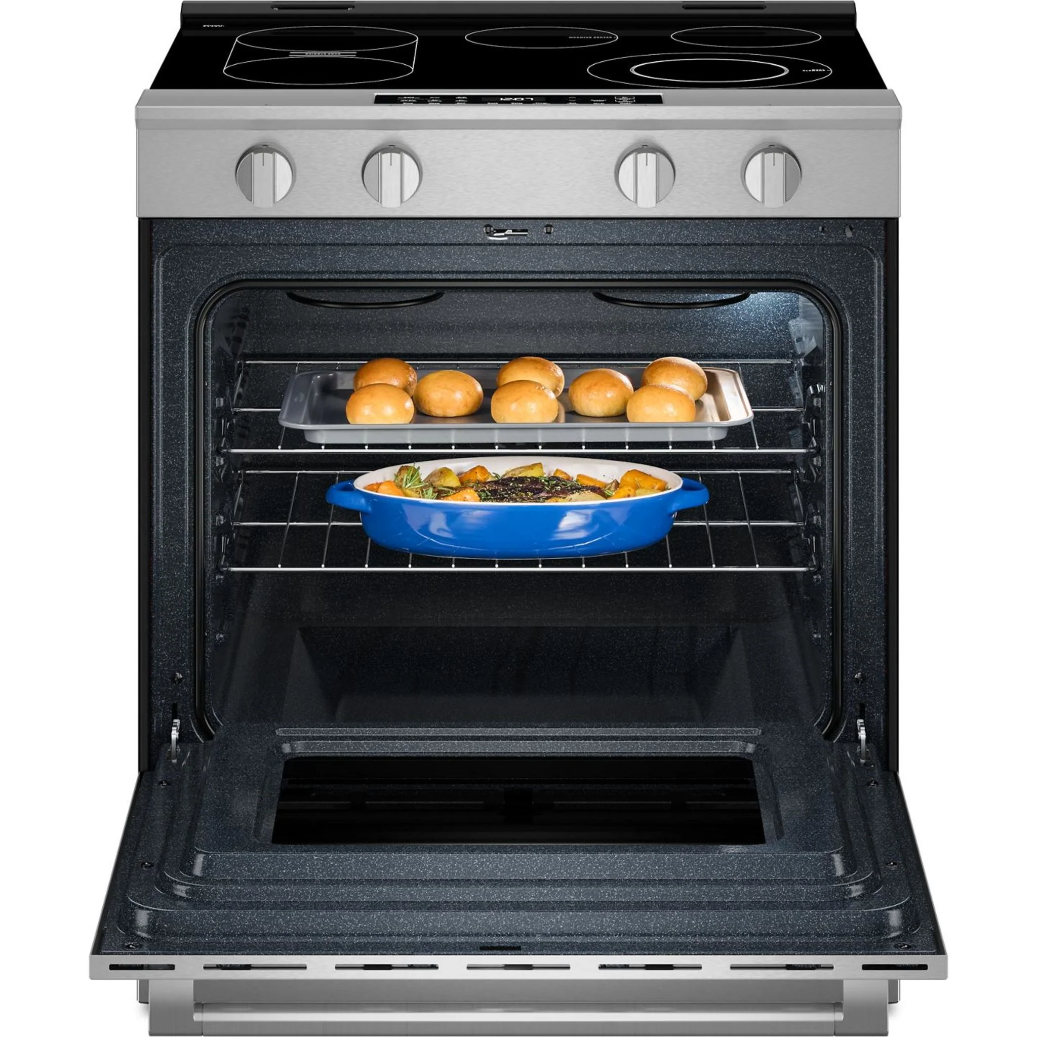 Maytag 30-Inch Wide Slide-In Electric Range with Grill Mode and No Preheat Air Fry - 5.3 Cu. Ft. -Fingerprint Resistant Stainless Steel (YMSES7030SZ) - Image 11