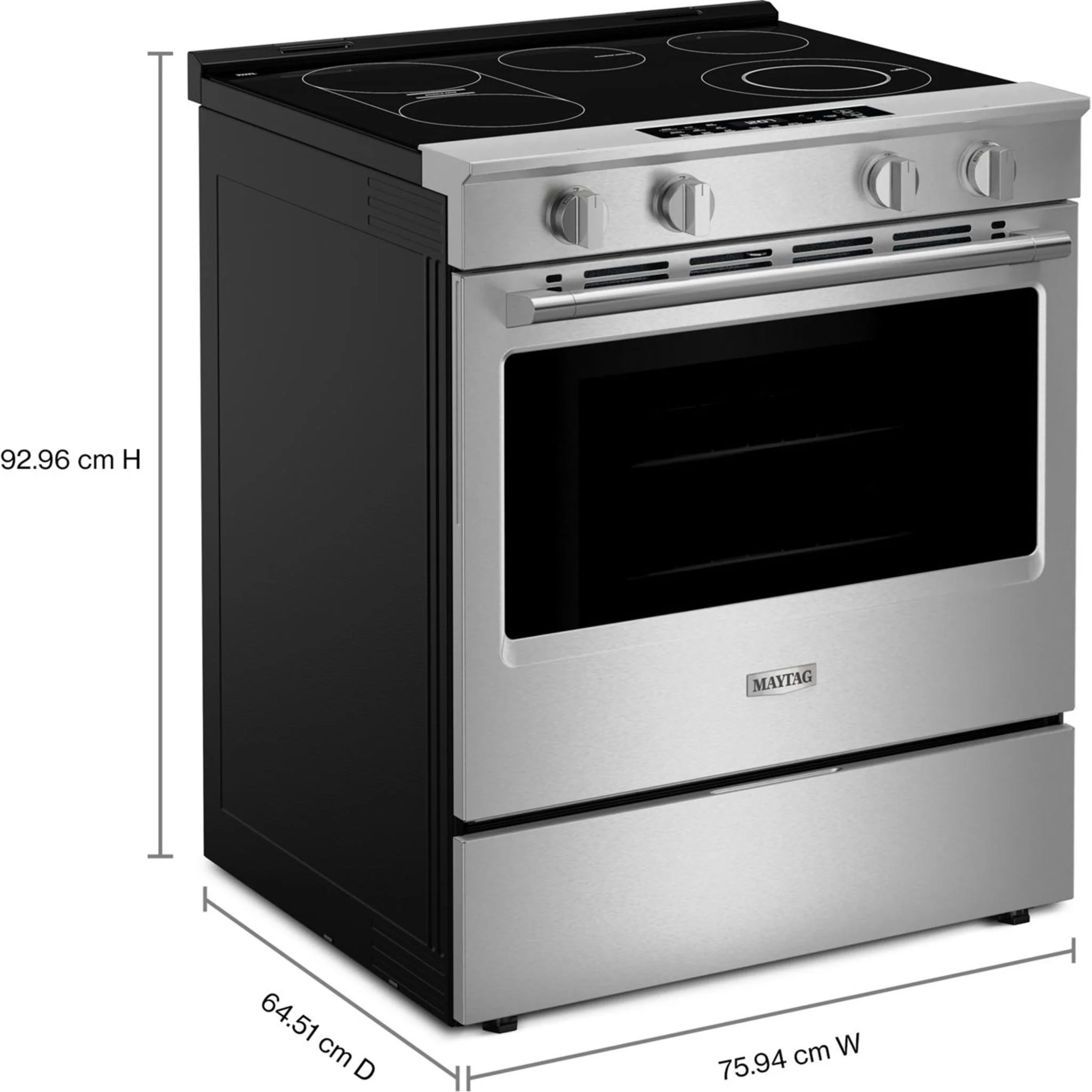 Maytag 30-Inch Wide Slide-In Electric Range with Grill Mode and No Preheat Air Fry - 5.3 Cu. Ft. -Fingerprint Resistant Stainless Steel (YMSES7030SZ) - Image 21