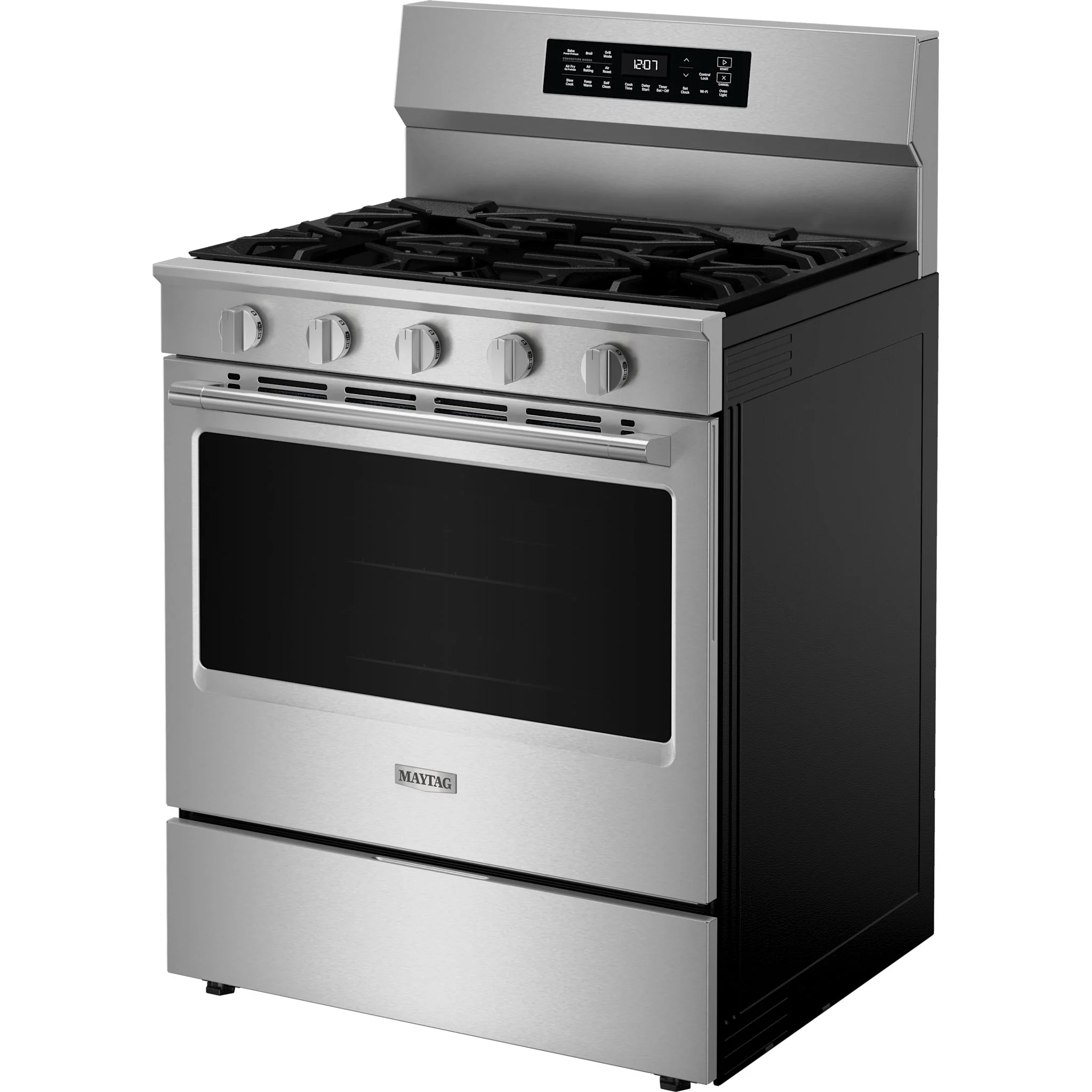 Maytag 30-Inch Wide Freestanding Gas Range with Grill Mode and No Preheat Air Fry - 5.0 Cu. Ft. -Fingerprint Resistant Stainless Steel (MFGS7030SZ) - Image 9