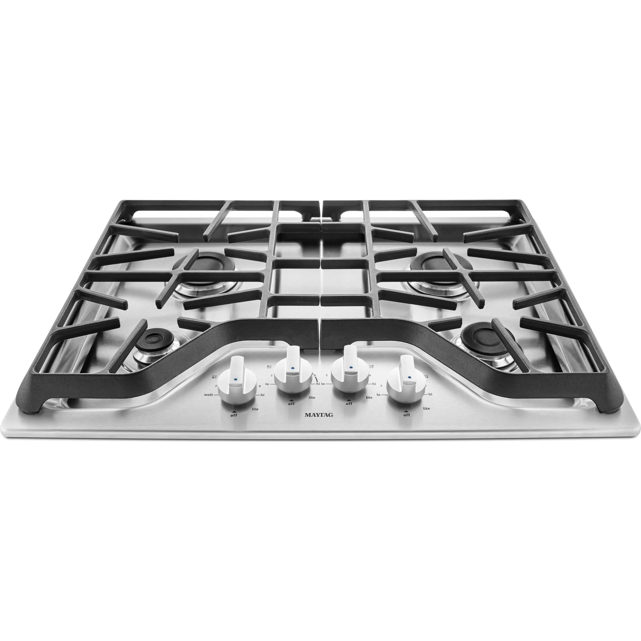 Maytag 30-inch 4-burner Gas Cooktop with PowerBurner -Stainless Steel (MGC7430DS) - Image 2