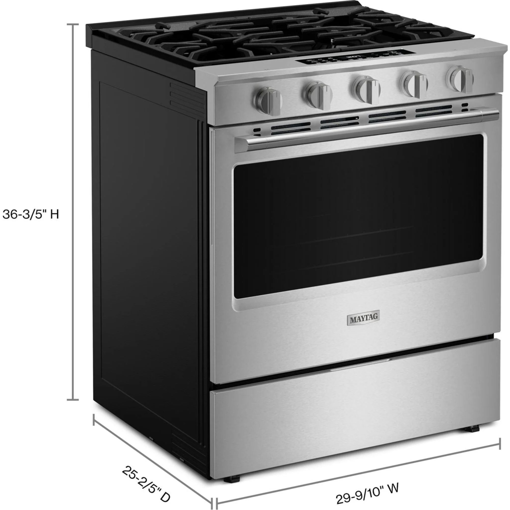 Maytag 30-Inch Wide Slide-In Gas Range with Grill Mode and No Preheat Air Fry - 5.0 Cu. Ft. -Fingerprint Resistant Stainless Steel (MSGS7030SZ) - Image 22