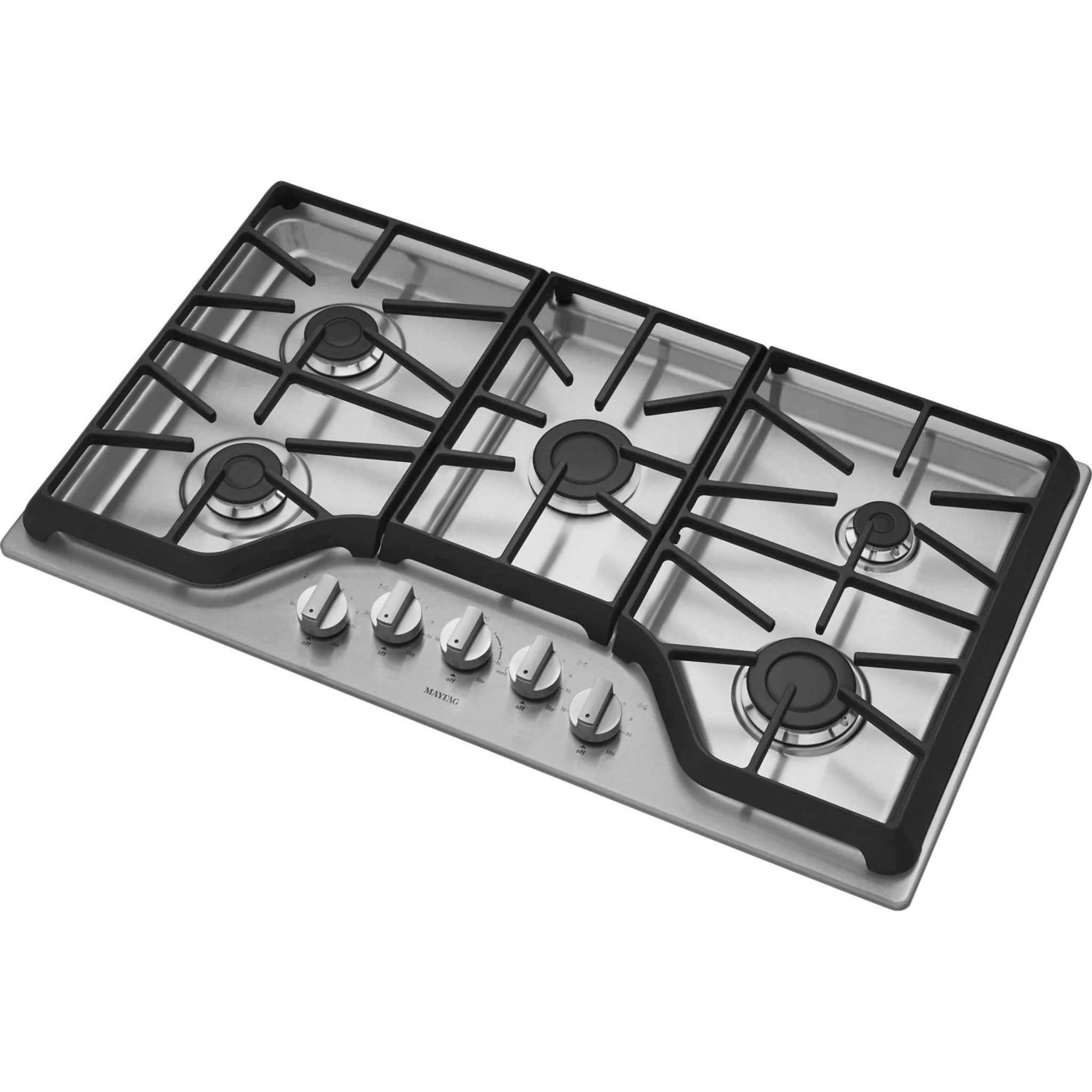 Maytag 36-inch 5-burner Gas Cooktop with PowerBurner -Stainless Steel (MGC7536DS) - Image 17