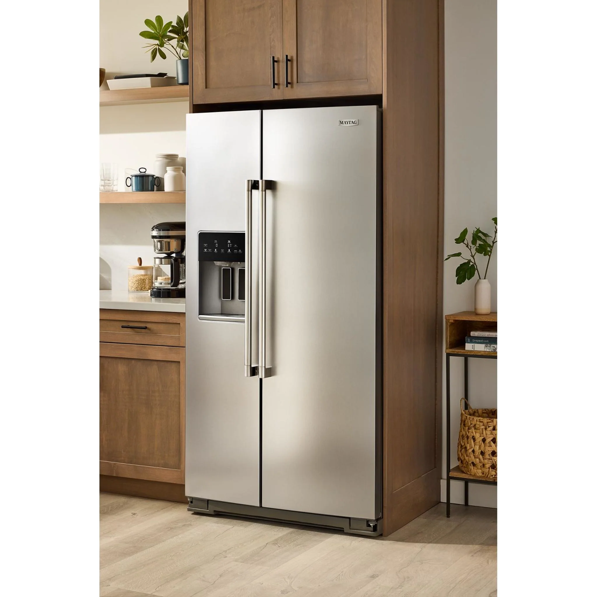 Maytag 36-inch Wide Counter-Depth Side-by-Side Refrigerator with Arctic Blue Interior - 20.8 Cu. Ft. -Fingerprint Resistant Stainless Steel (MRSC6636RZ) - Image 12