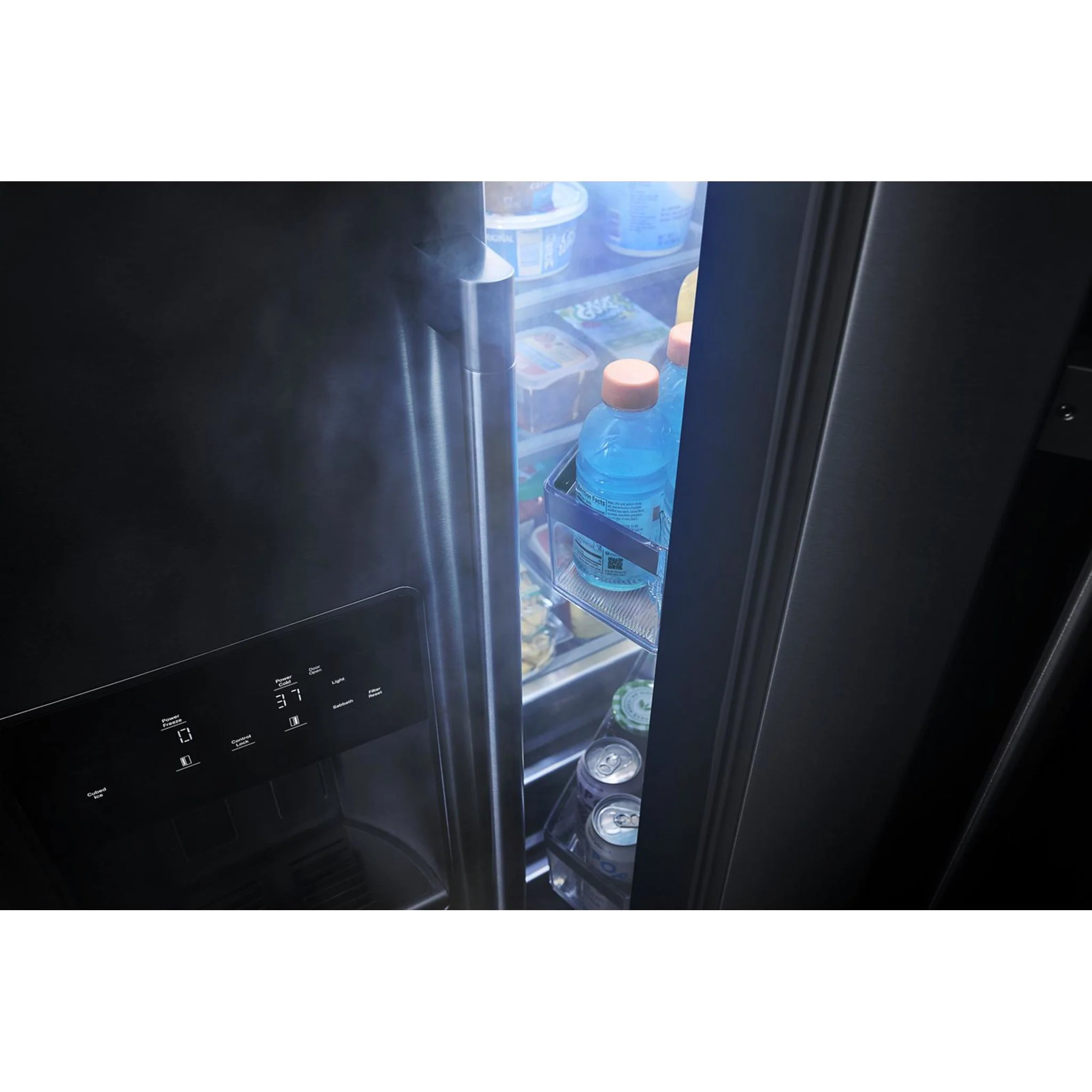 Maytag 36-inch Wide Counter-Depth Side-by-Side Refrigerator with Arctic Blue Interior - 20.8 Cu. Ft. -Fingerprint Resistant Stainless Steel (MRSC6636RZ) - Image 15