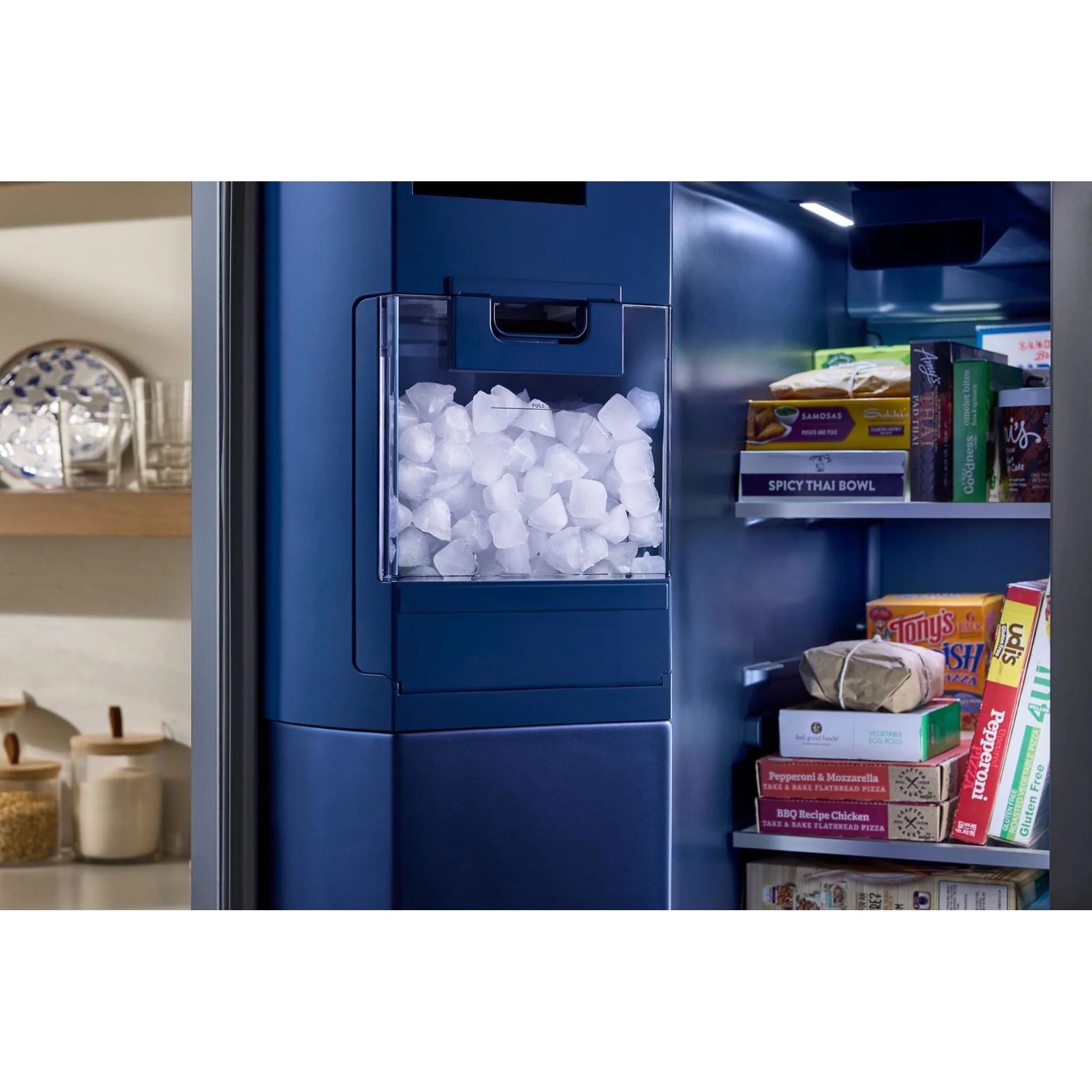 Maytag 36-inch Wide Counter-Depth Side-by-Side Refrigerator with Arctic Blue Interior - 20.8 Cu. Ft. -Fingerprint Resistant Stainless Steel (MRSC6636RZ) - Image 17