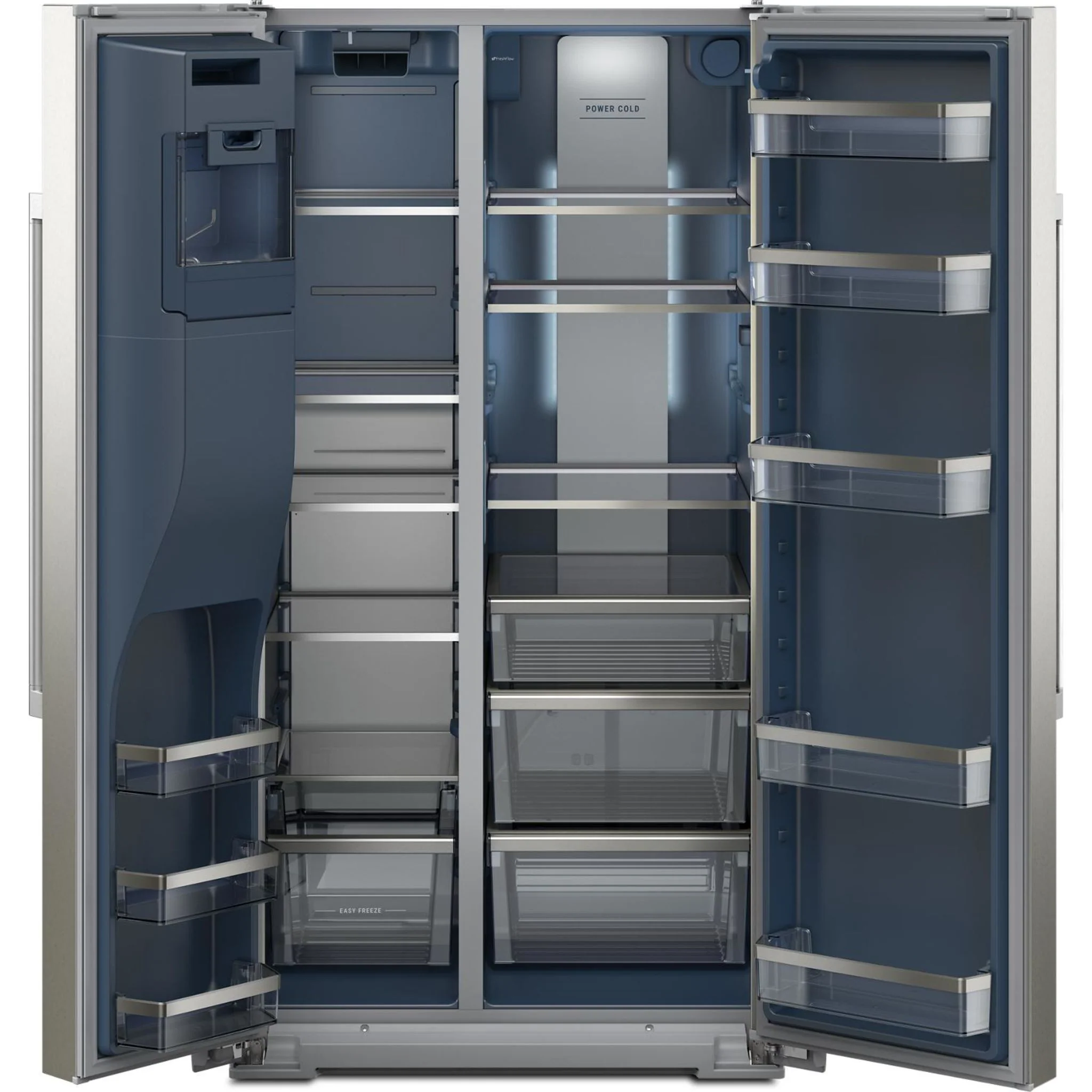 Maytag 36-inch Wide Counter-Depth Side-by-Side Refrigerator with Arctic Blue Interior - 20.8 Cu. Ft. -Fingerprint Resistant Stainless Steel (MRSC6636RZ) - Image 19