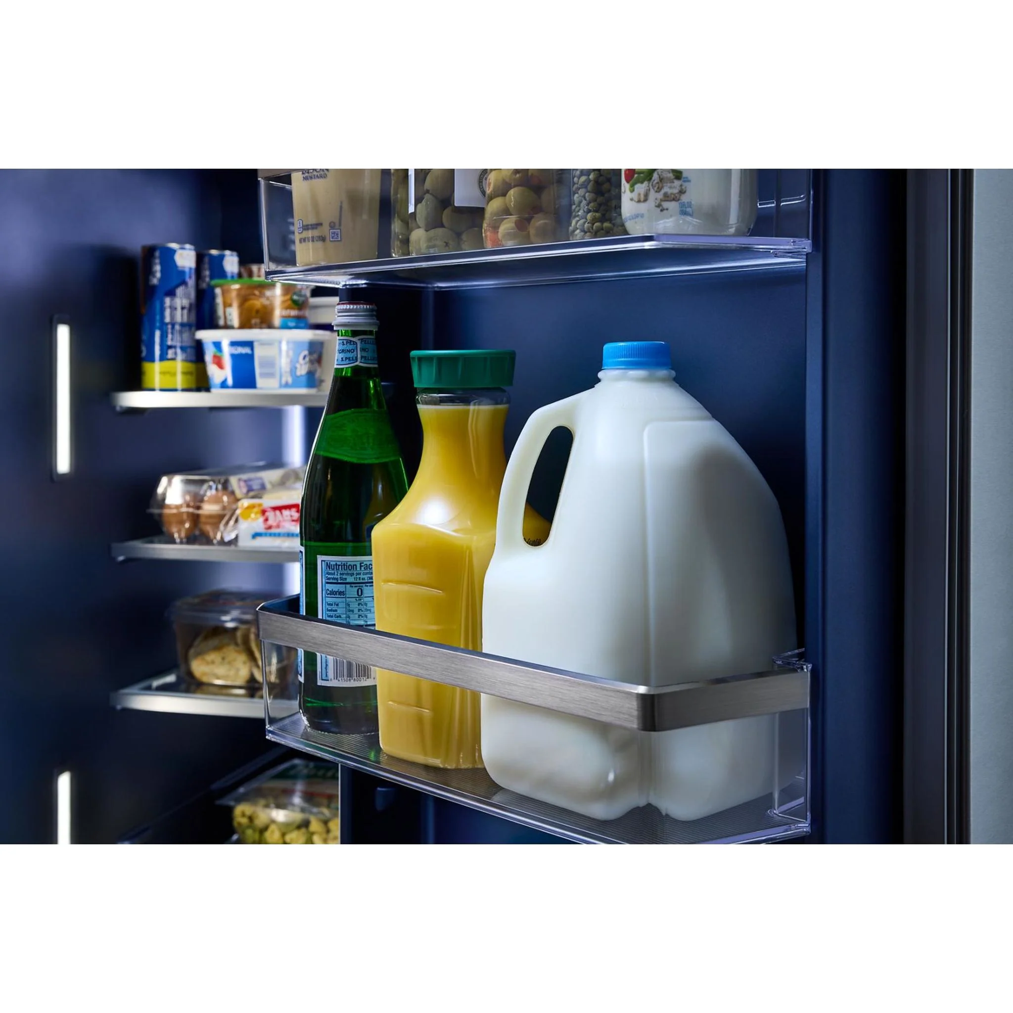 Maytag 36-inch Wide Counter-Depth Side-by-Side Refrigerator with Arctic Blue Interior - 20.8 Cu. Ft. -Fingerprint Resistant Stainless Steel (MRSC6636RZ) - Image 2