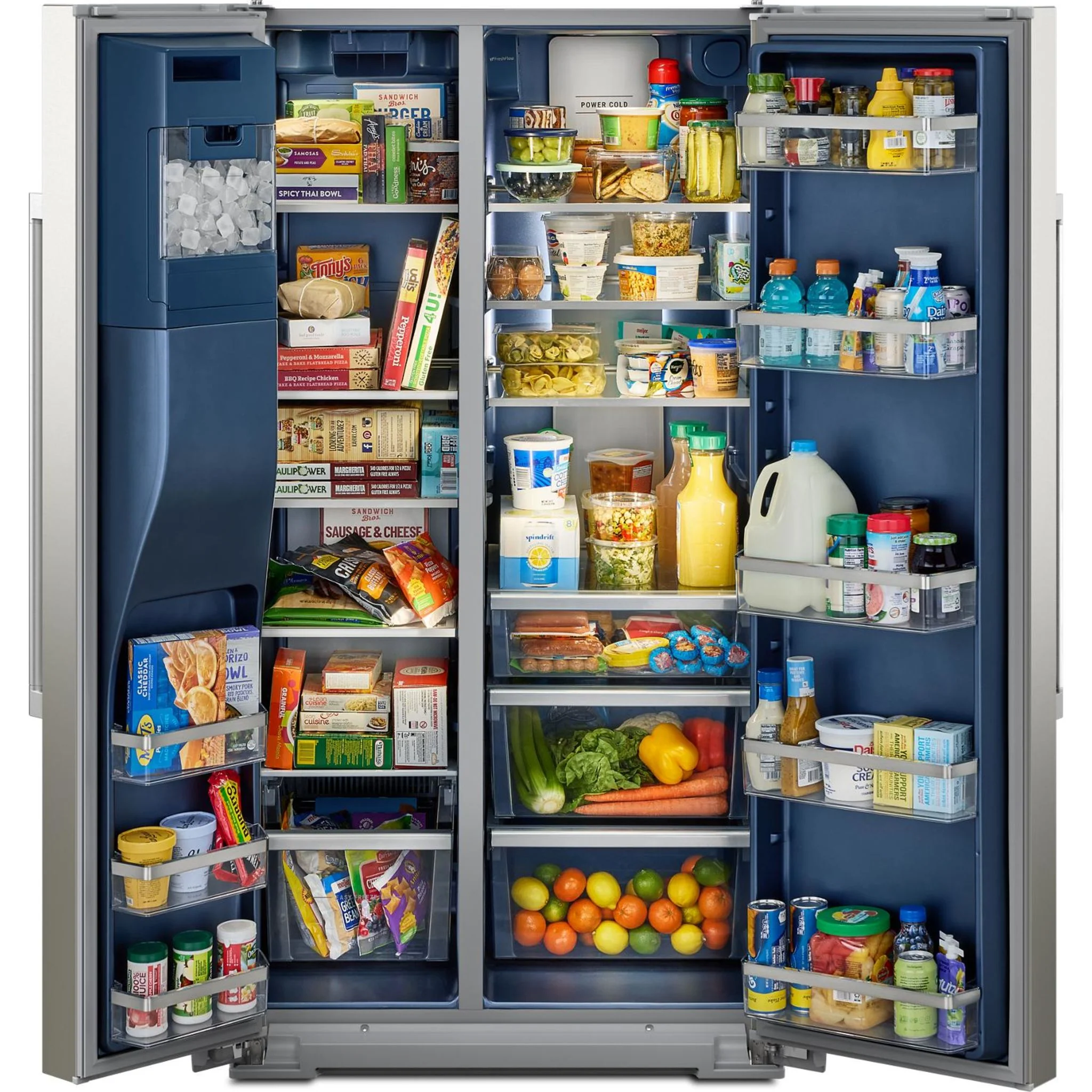 Maytag 36-inch Wide Counter-Depth Side-by-Side Refrigerator with Arctic Blue Interior - 20.8 Cu. Ft. -Fingerprint Resistant Stainless Steel (MRSC6636RZ) - Image 27