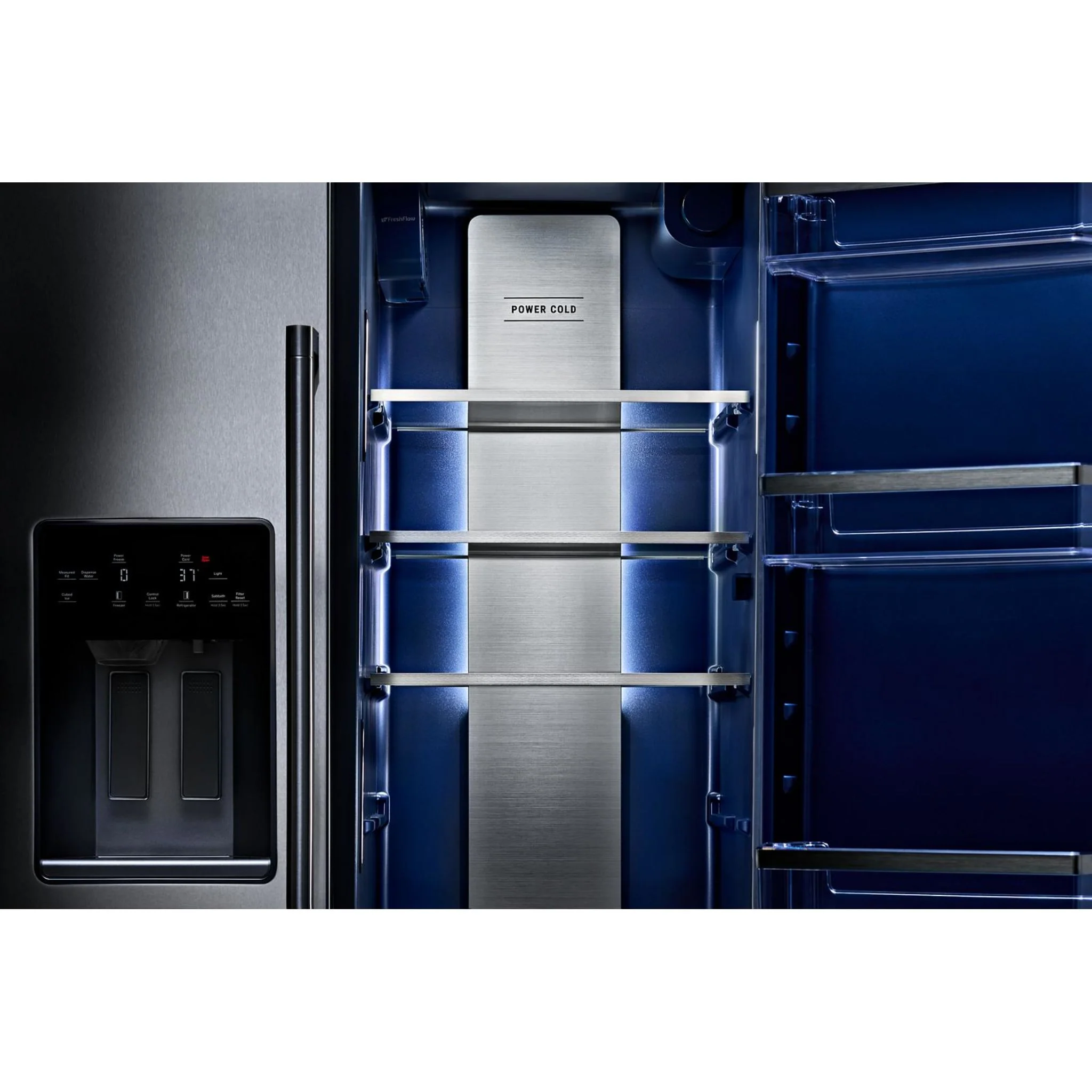 Maytag 36-inch Wide Counter-Depth Side-by-Side Refrigerator with Arctic Blue Interior - 20.8 Cu. Ft. -Fingerprint Resistant Stainless Steel (MRSC6636RZ) - Image 28