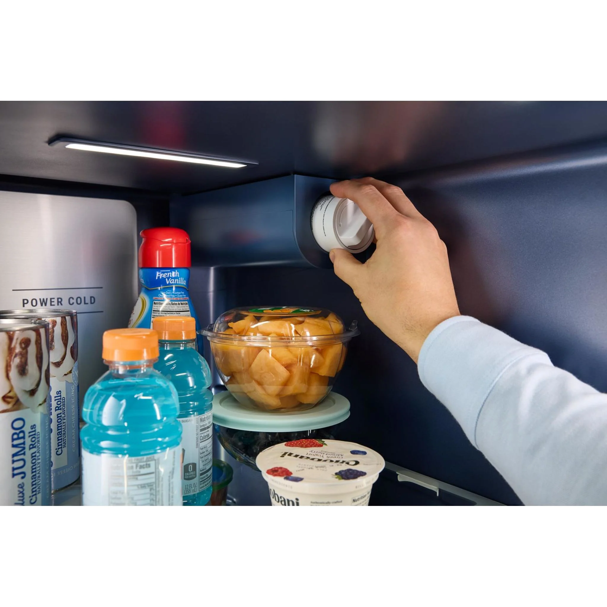 Maytag 36-inch Wide Counter-Depth Side-by-Side Refrigerator with Arctic Blue Interior - 20.8 Cu. Ft. -Fingerprint Resistant Stainless Steel (MRSC6636RZ) - Image 3