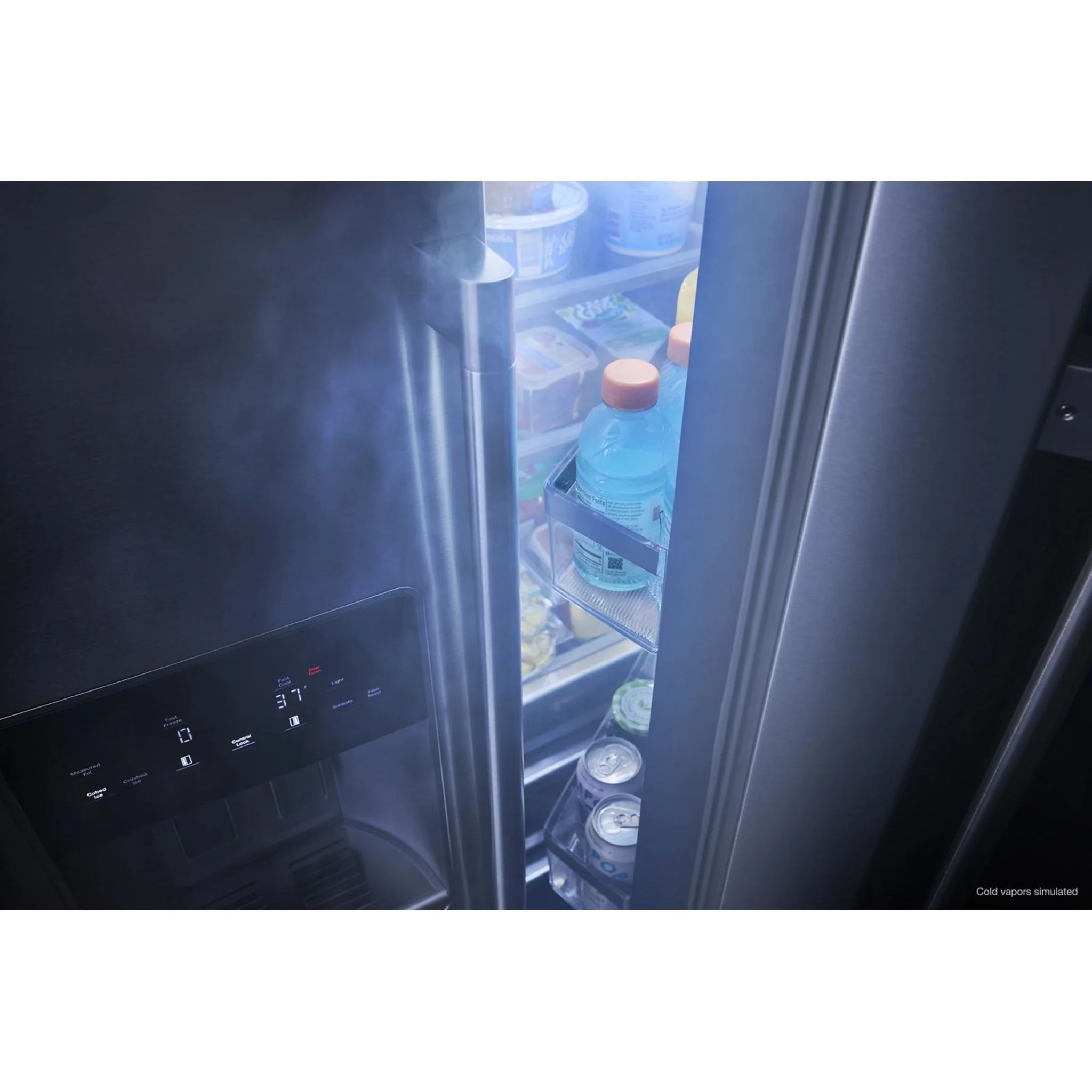 Maytag 36-inch Wide Counter-Depth Side-by-Side Refrigerator with Arctic Blue Interior - 20.8 Cu. Ft. -Fingerprint Resistant Stainless Steel (MRSC6636RZ) - Image 31