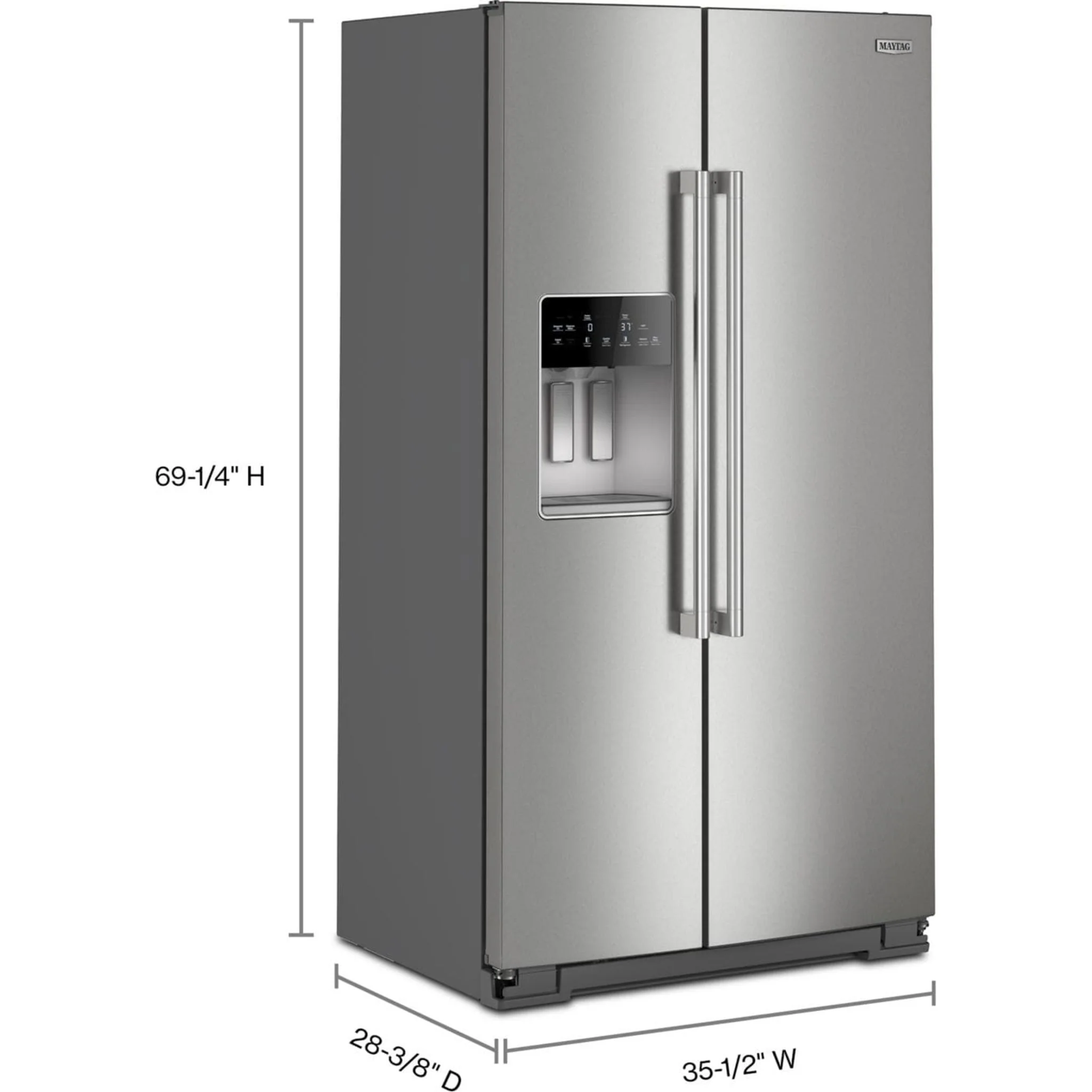 Maytag 36-inch Wide Counter-Depth Side-by-Side Refrigerator with Arctic Blue Interior - 20.8 Cu. Ft. -Fingerprint Resistant Stainless Steel (MRSC6636RZ) - Image 9