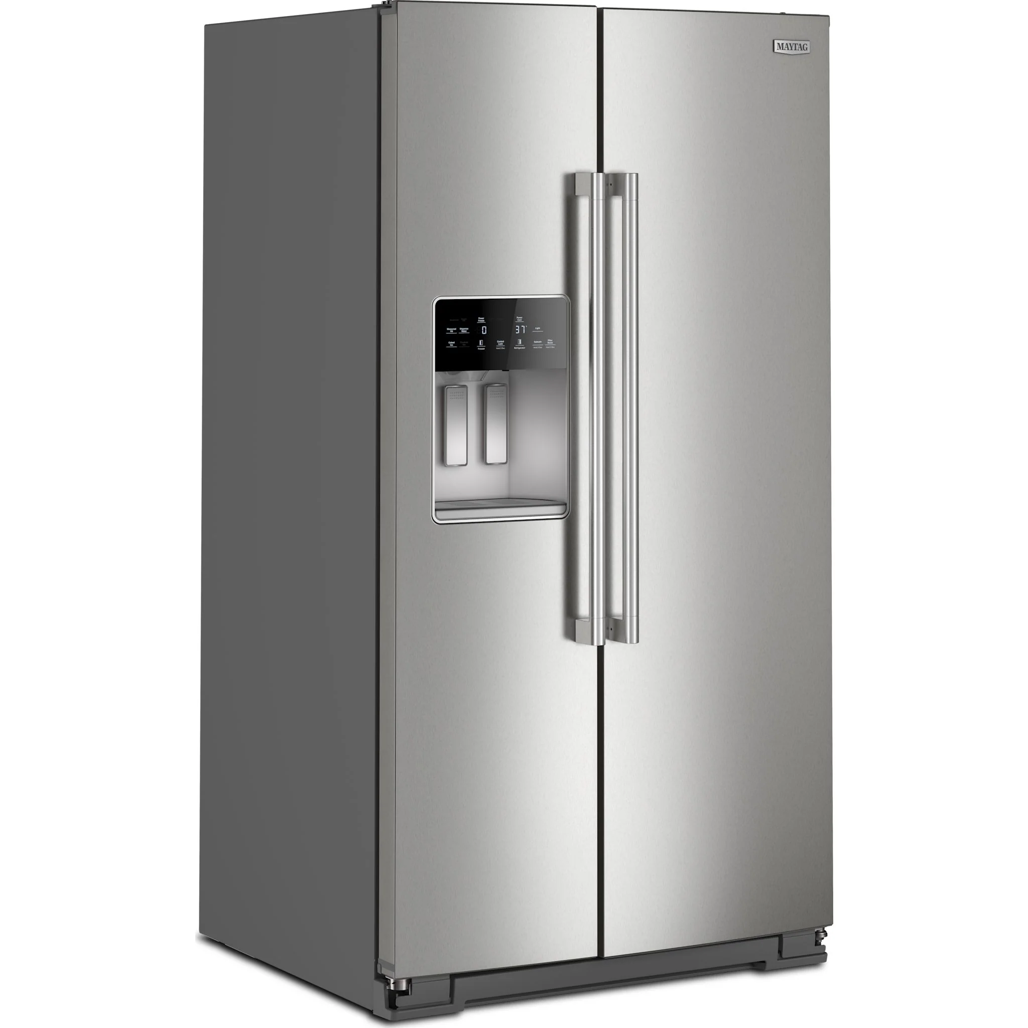 Maytag 36-inch Wide Full-Depth Side-by-Side Refrigerator with Arctic Blue Interior - 28.3 Cu. Ft. -Fingerprint Resistant Stainless Steel (MRSF6636RZ) - Image 4