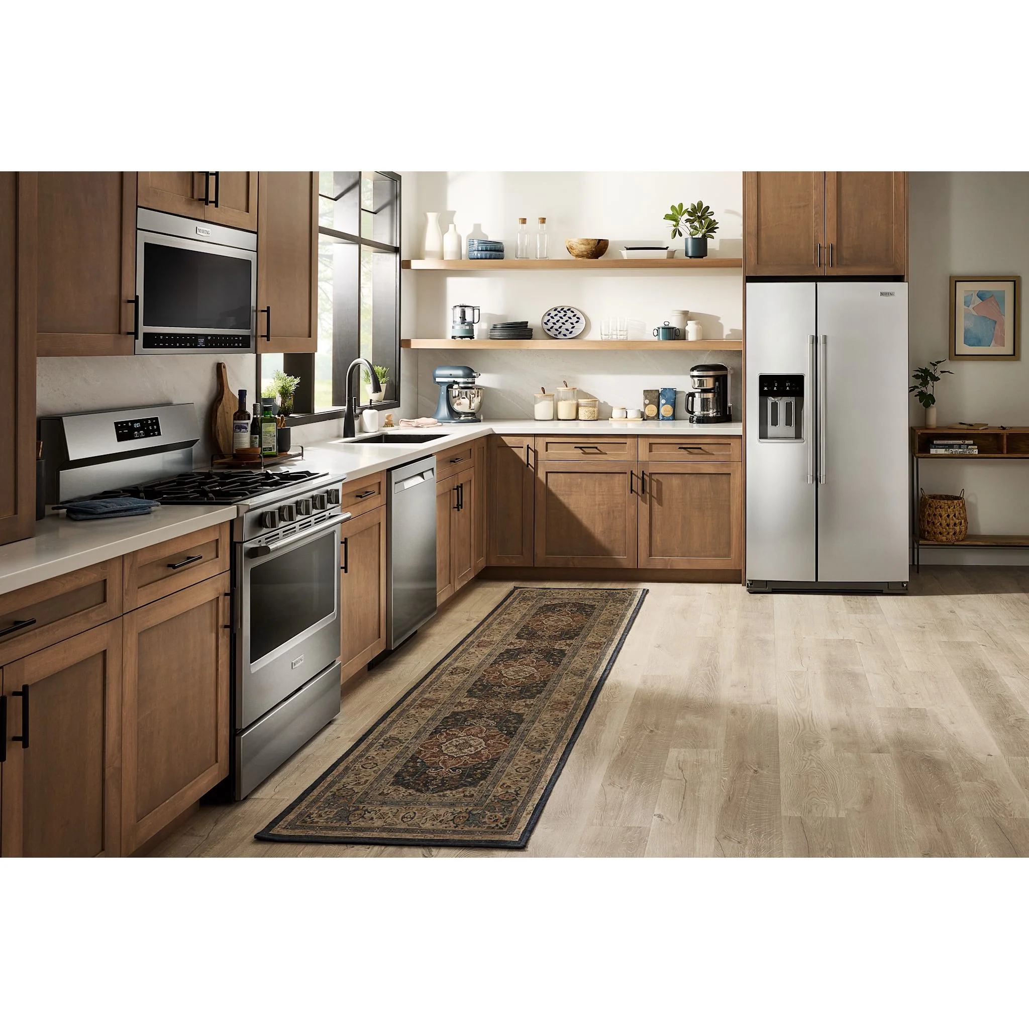 Maytag 36-inch Wide Full-Depth Side-by-Side Refrigerator with Arctic Blue Interior - 28.3 Cu. Ft. -Fingerprint Resistant Stainless Steel (MRSF6636RZ) - Image 6