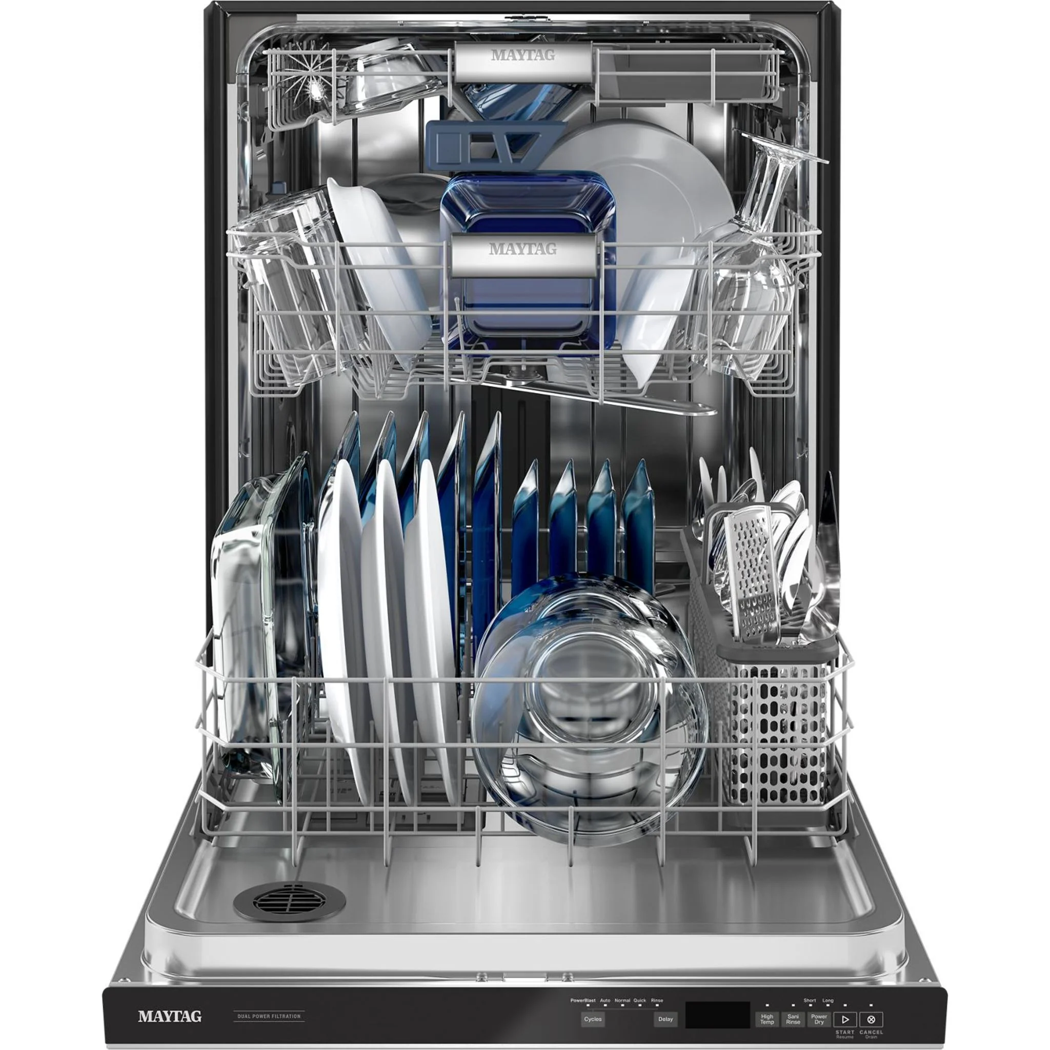 Maytag Top control dishwasher with Third Level Rack and Dual Power Filtration - Stainless Steel (MDB9959SKZ) - Image 28