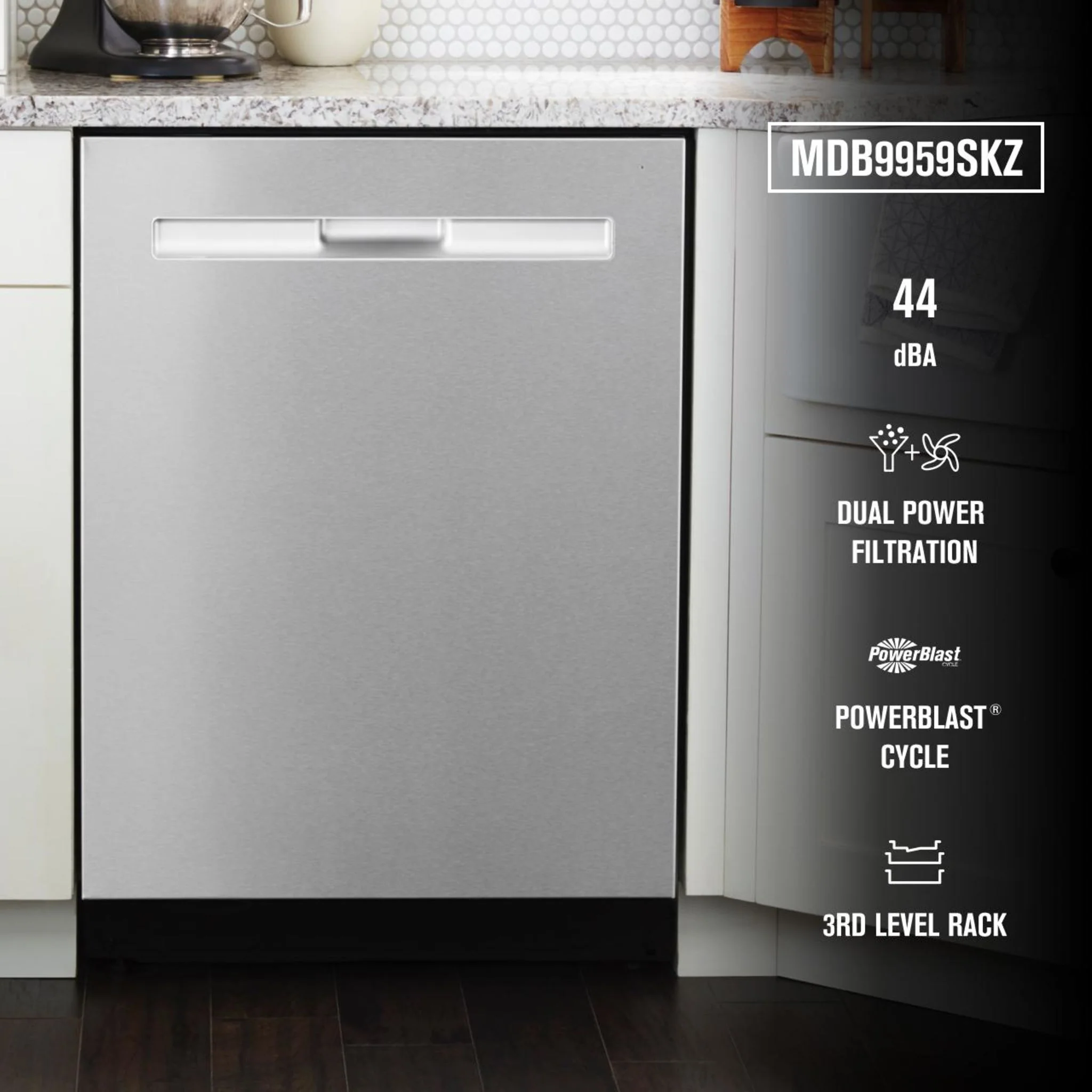 Maytag Top control dishwasher with Third Level Rack and Dual Power Filtration - Stainless Steel (MDB9959SKZ) - Image 70