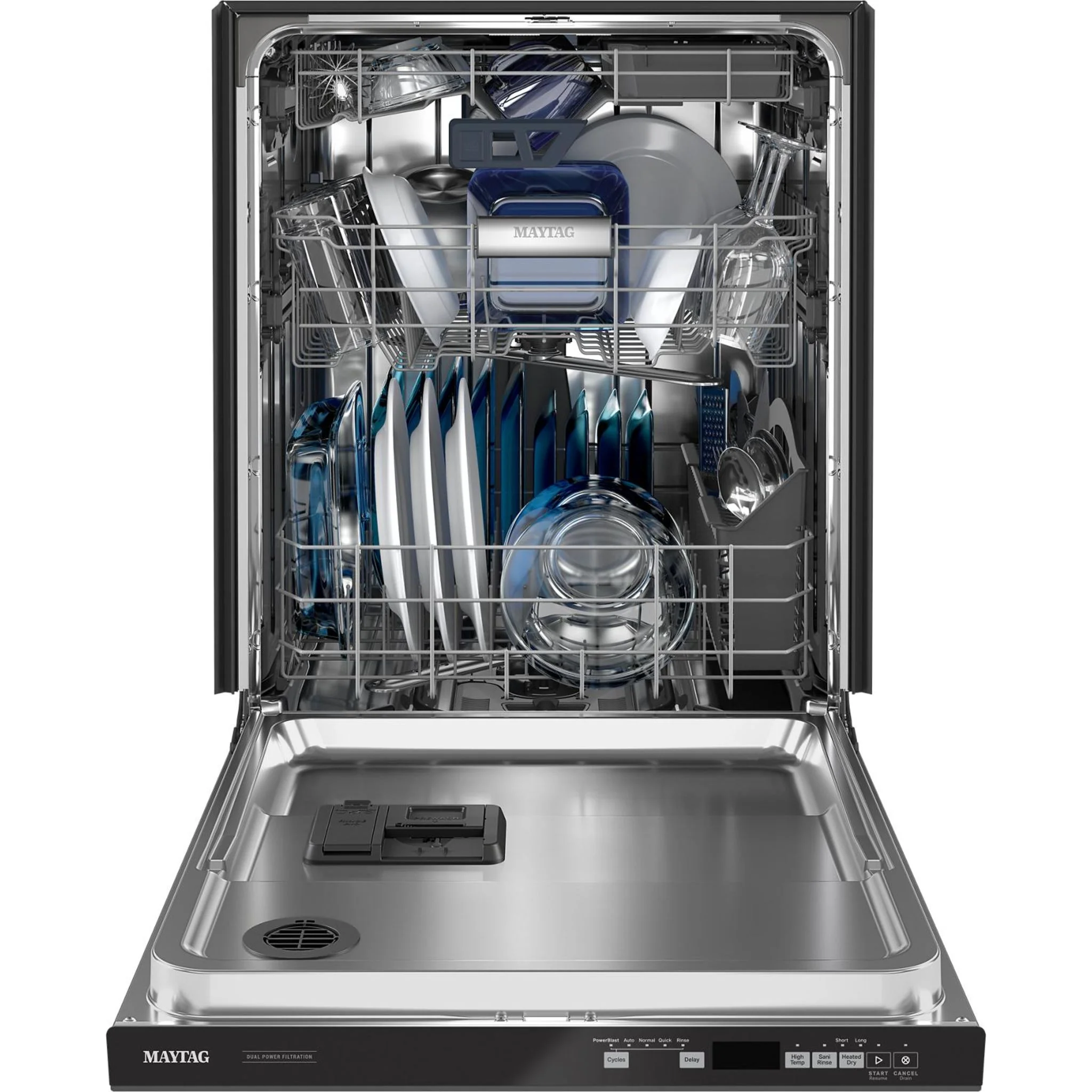 Maytag Top control dishwasher with Third Level Rack and Dual Power Filtration - Black (MDB8959SKB) - Image 16