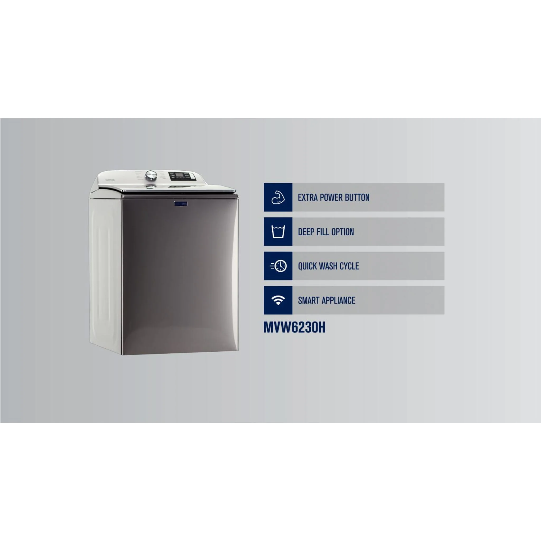 Maytag Smart Top Load Washer with Extra Power Button - 5.4 cu.ft. - Metallic Slate (MVW6230HC) - Image 65