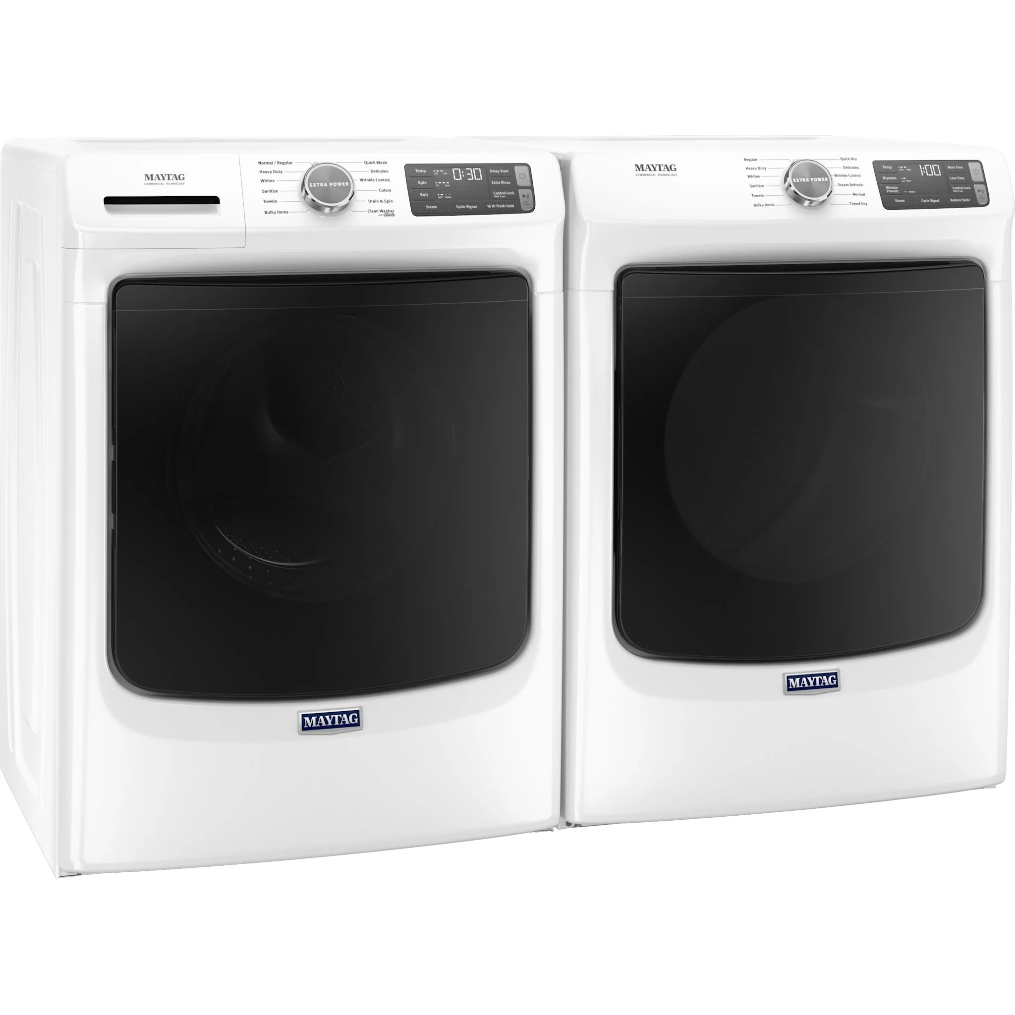 Maytag Front Load Gas Dryer with Extra Power and Quick Dry Cycle - 7.3 cu. ft. -White (MGD6630HW) - Image 16