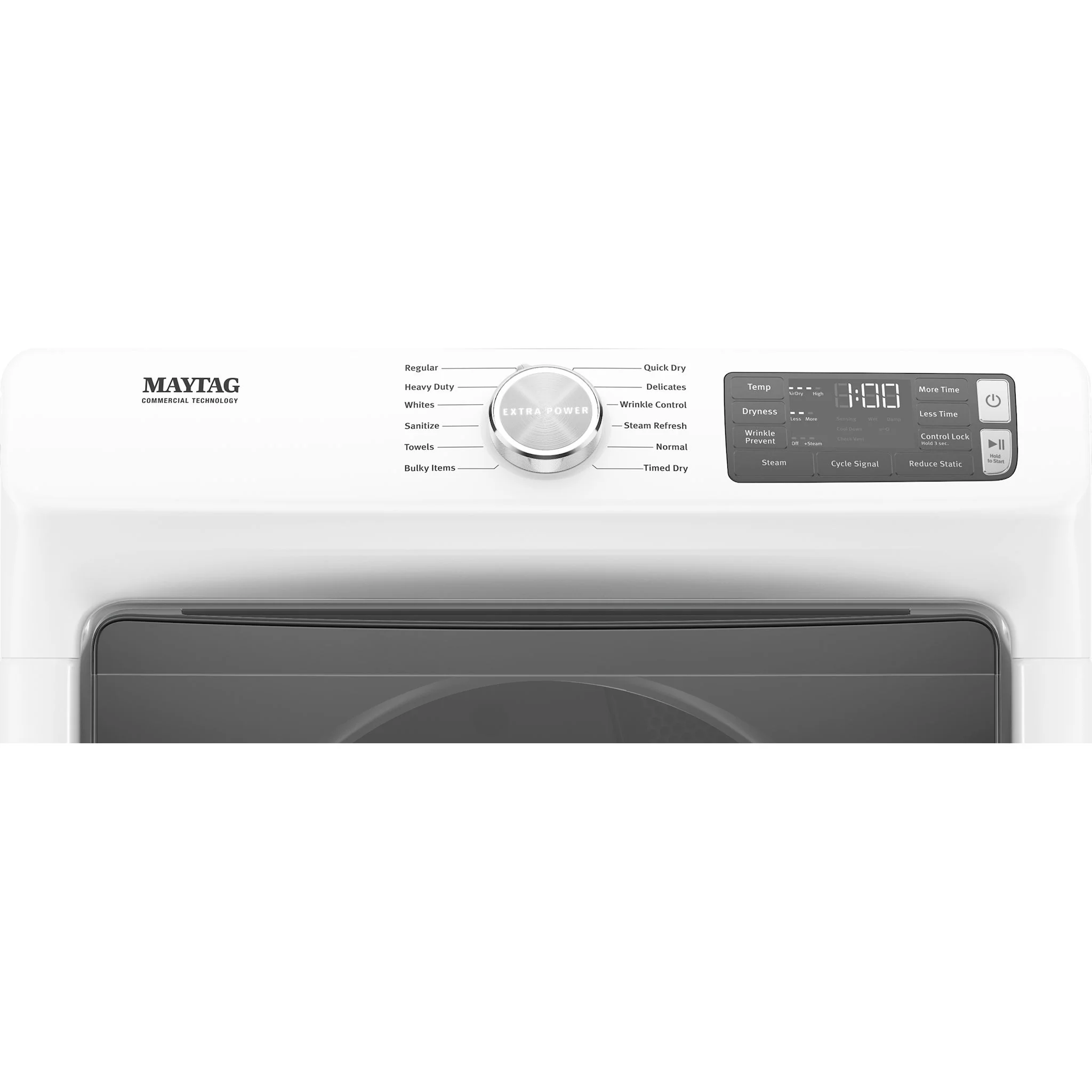 Maytag Front Load Gas Dryer with Extra Power and Quick Dry Cycle - 7.3 cu. ft. -White (MGD6630HW) - Image 9