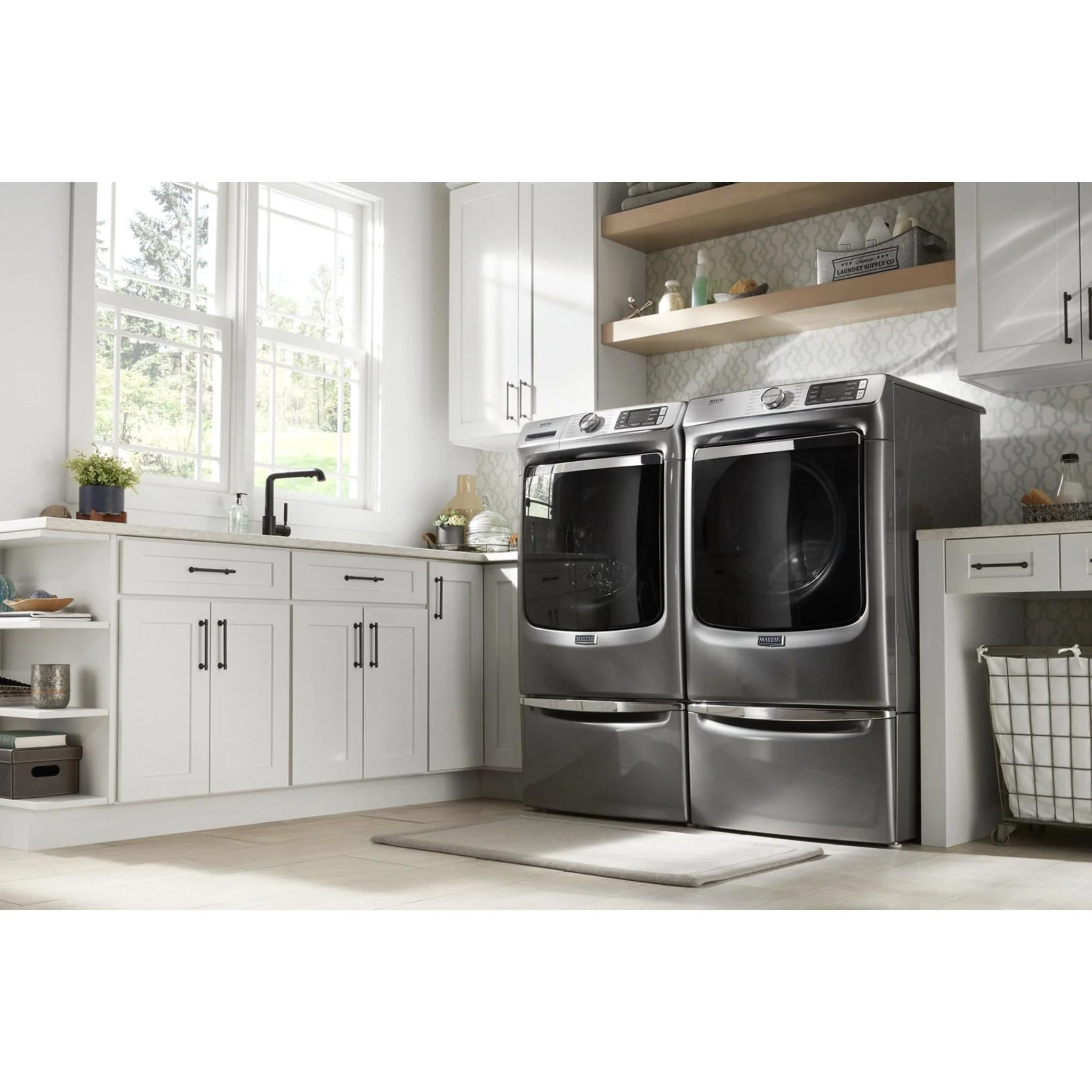 Maytag Smart Front Load Electric Dryer with Extra Power and Advanced Moisture Sensing with industry-exclusive extra moisture sensor - 7.3 cu. ft. -Metallic Slate (YMED8630HC) - Image 13