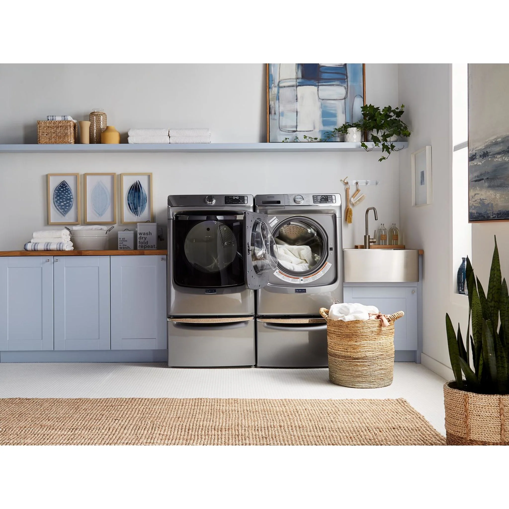 Maytag Smart Front Load Electric Dryer with Extra Power and Advanced Moisture Sensing with industry-exclusive extra moisture sensor - 7.3 cu. ft. -Metallic Slate (YMED8630HC) - Image 15